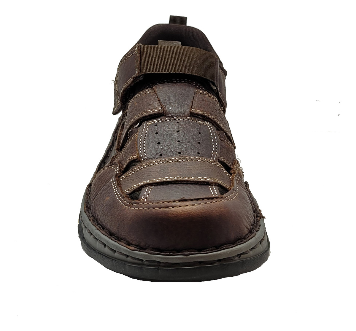 Huaraches De Piel Tejidos Para Hombre Lobo Solo 6517 Color Cafe.