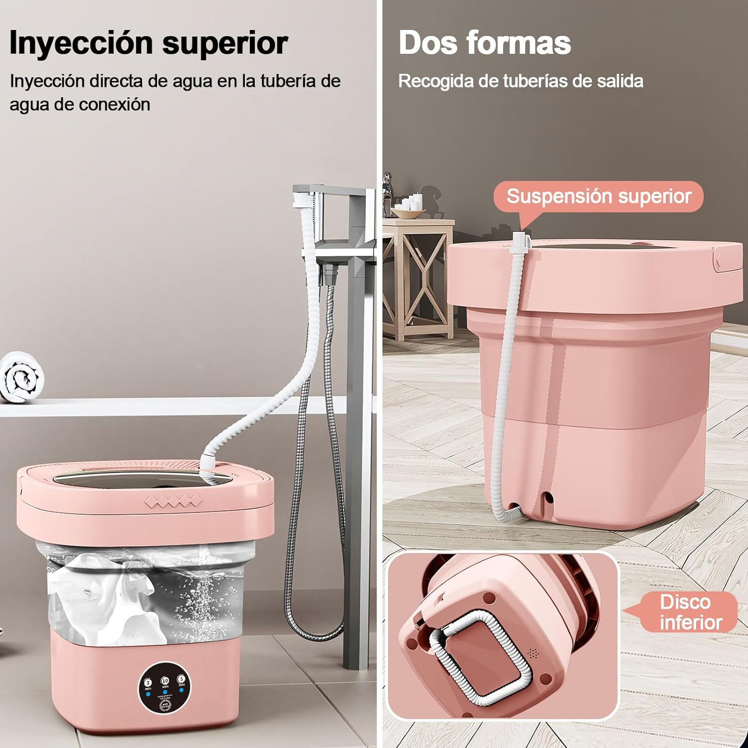 Mini Lavadora Plegable Portátil Para Ropa.