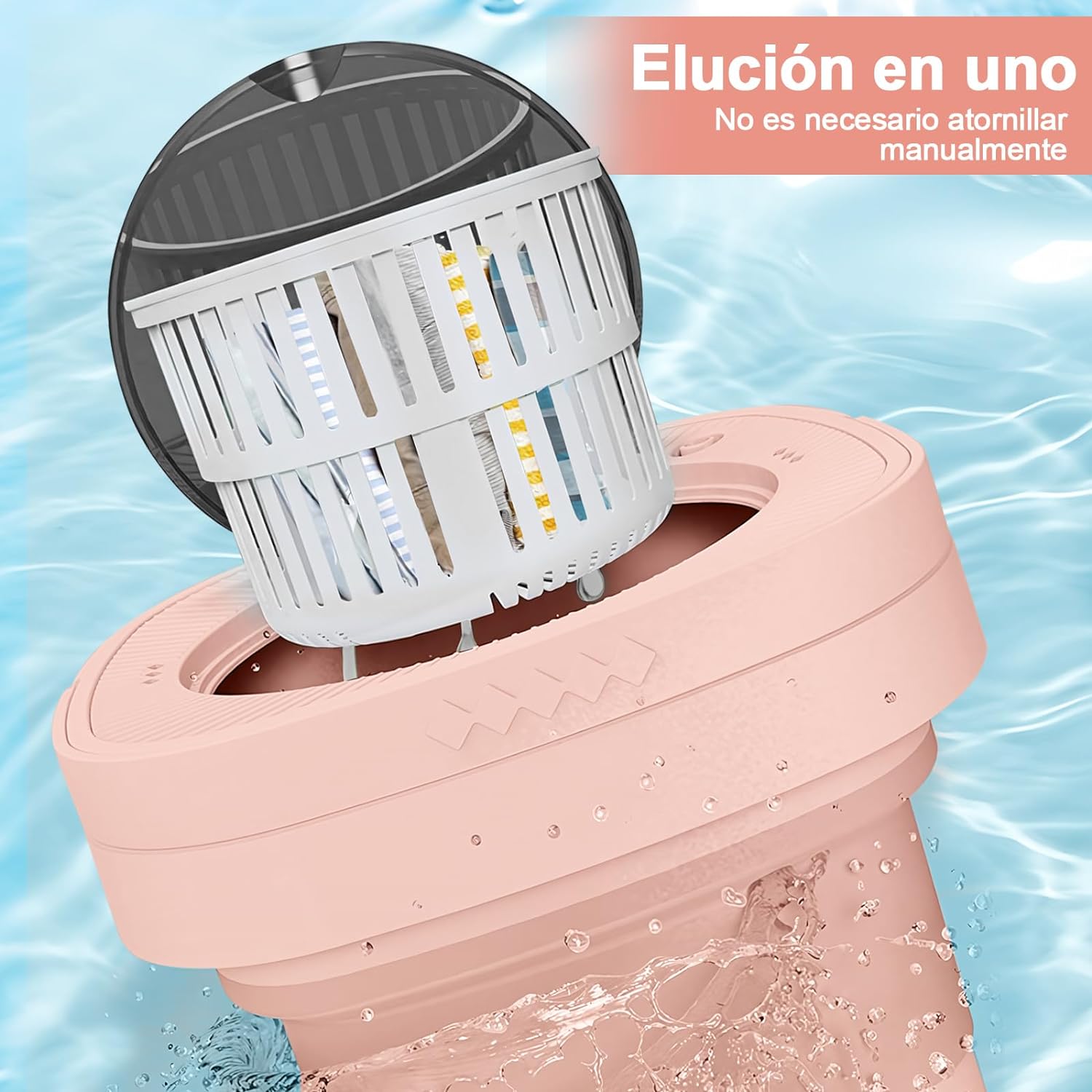 Mini Lavadora Plegable Portátil Para Ropa.