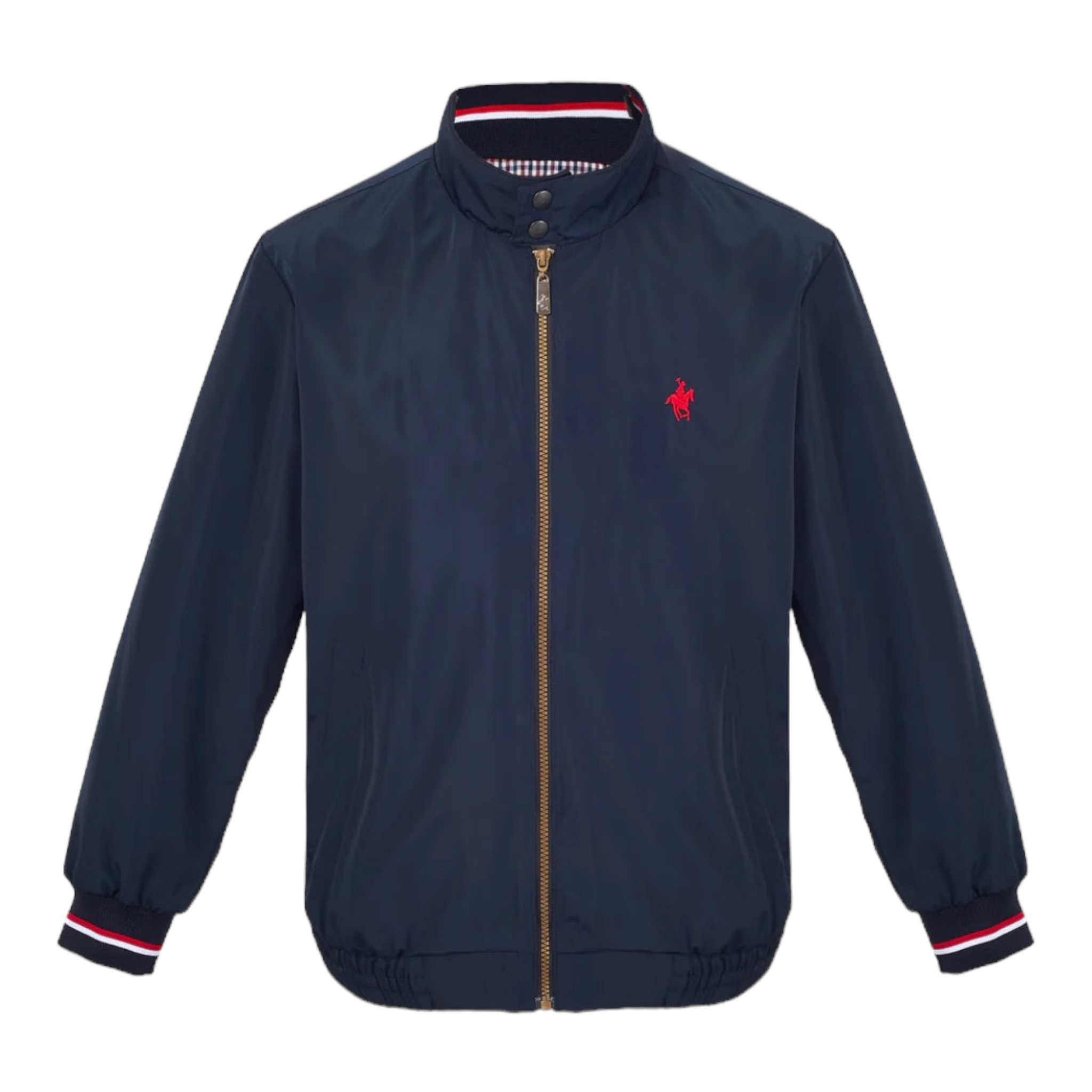 Chamarra Bomber Marino Para Caballero Polo Team.