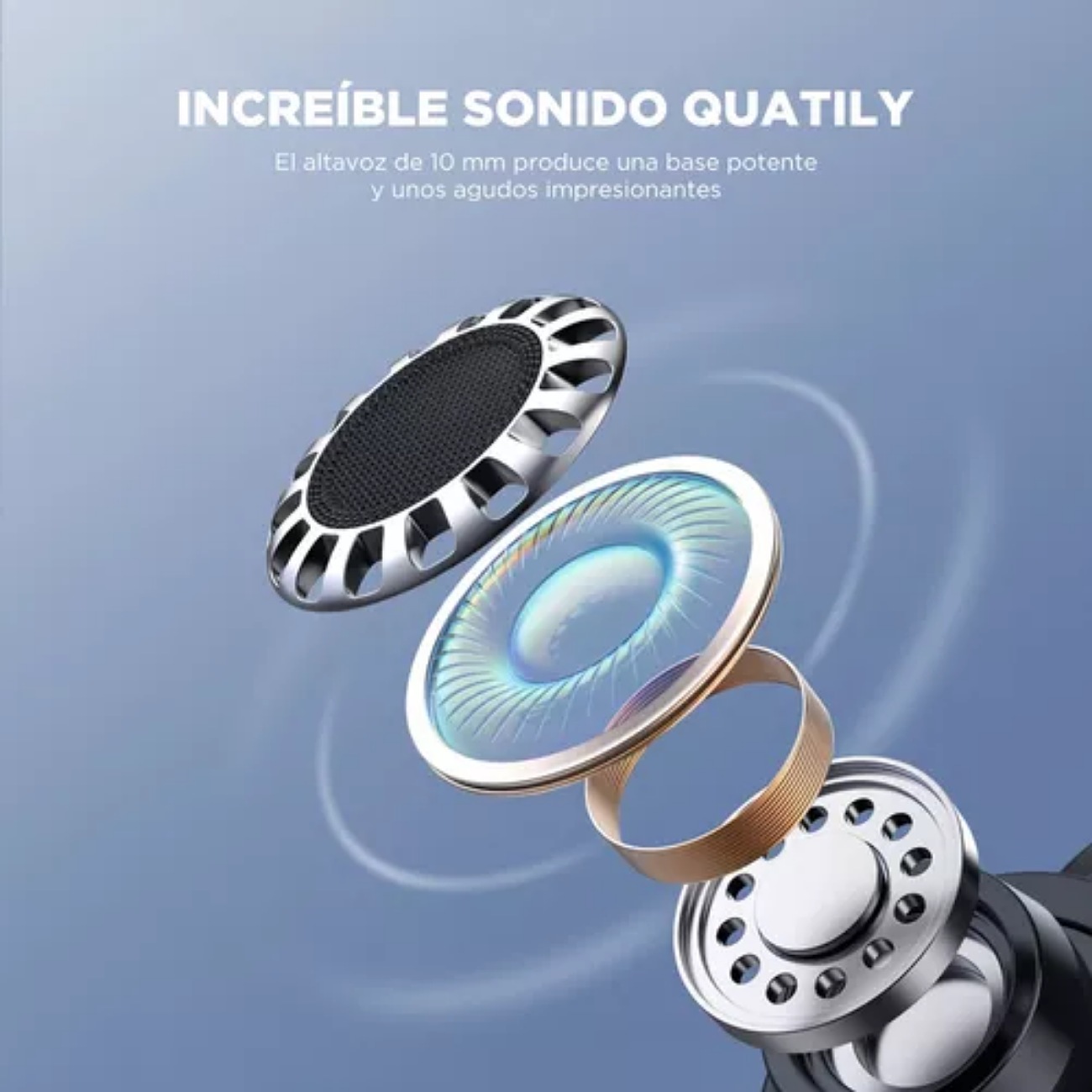 Audífonos in-ear gamer inalámbricos HTC TWS7 rosa con luz LED