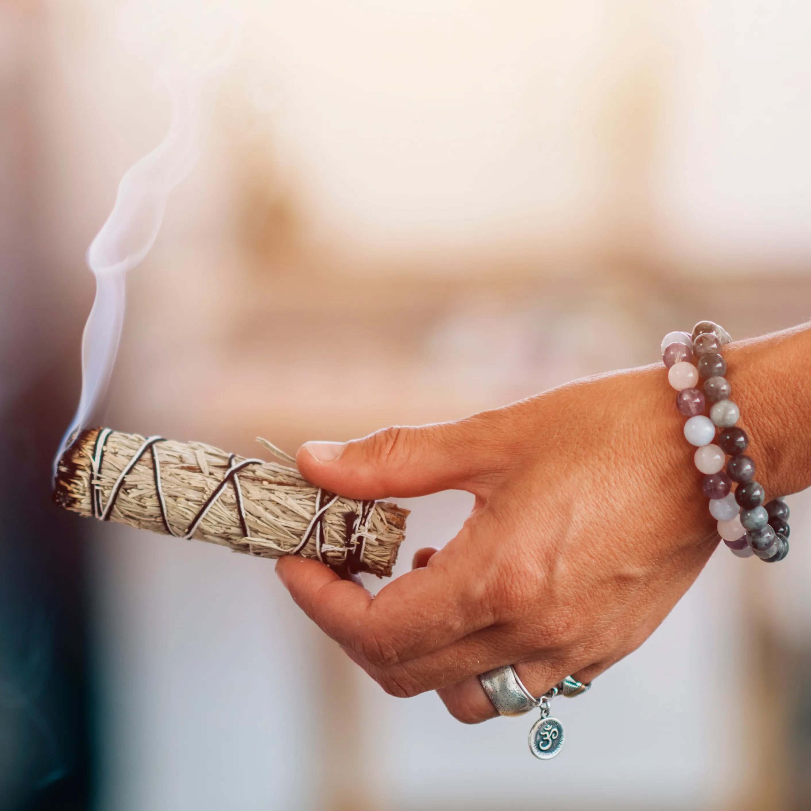 Sahumerio Artesanal Lavanda 25cm Protección Campo Áurico