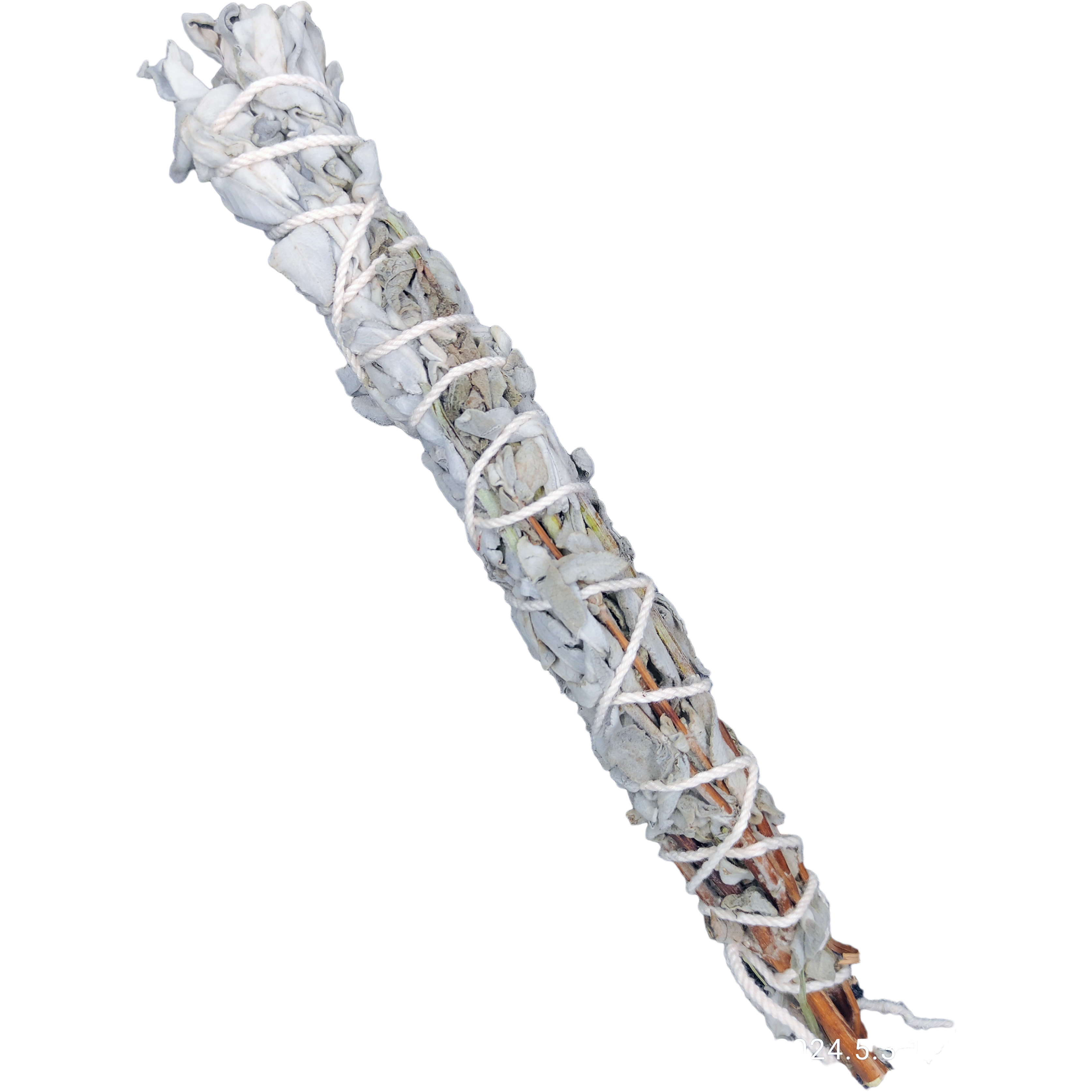 Sahumerio Artesanal Salvia Blanca 25cm Protección Áurico