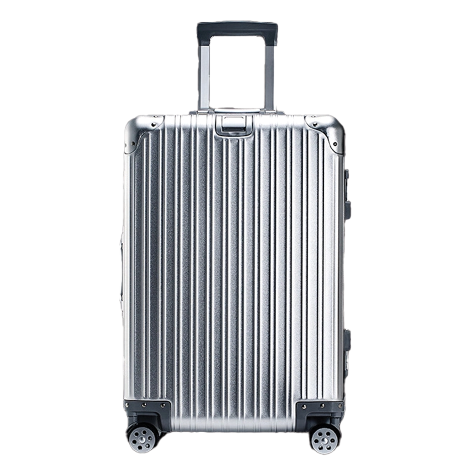 Set de 3x Maletas para Viaje: Carry On 20", Documentada 29" y Bolsa de Cosmeticos 6" Minimalista & Elegante de Aluminio Vom Wald®.