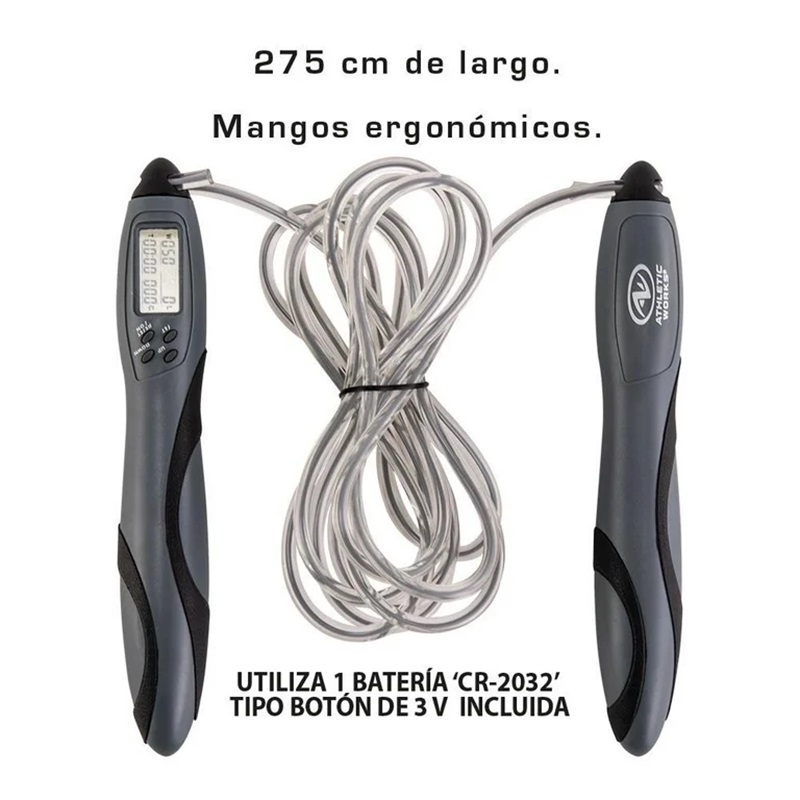 Cuerda para saltar con contador digital.