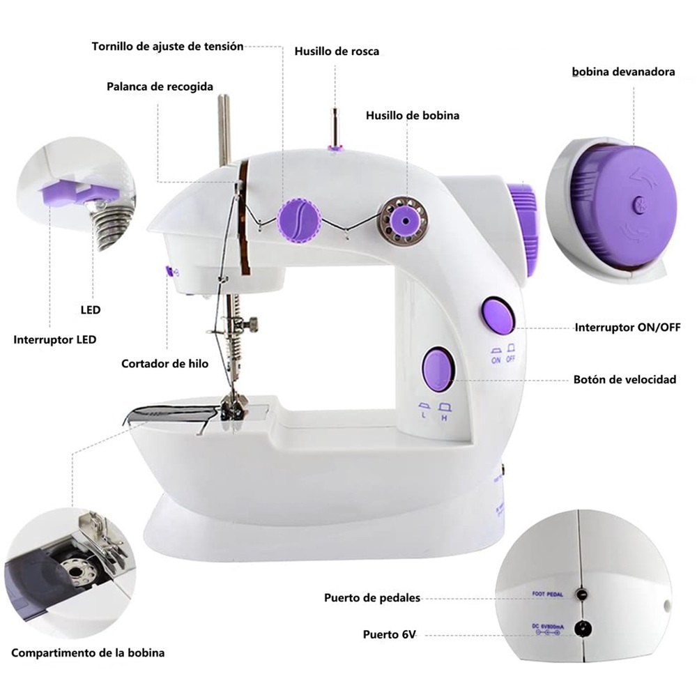 Máquina De Coser Eléctrica Portátil.