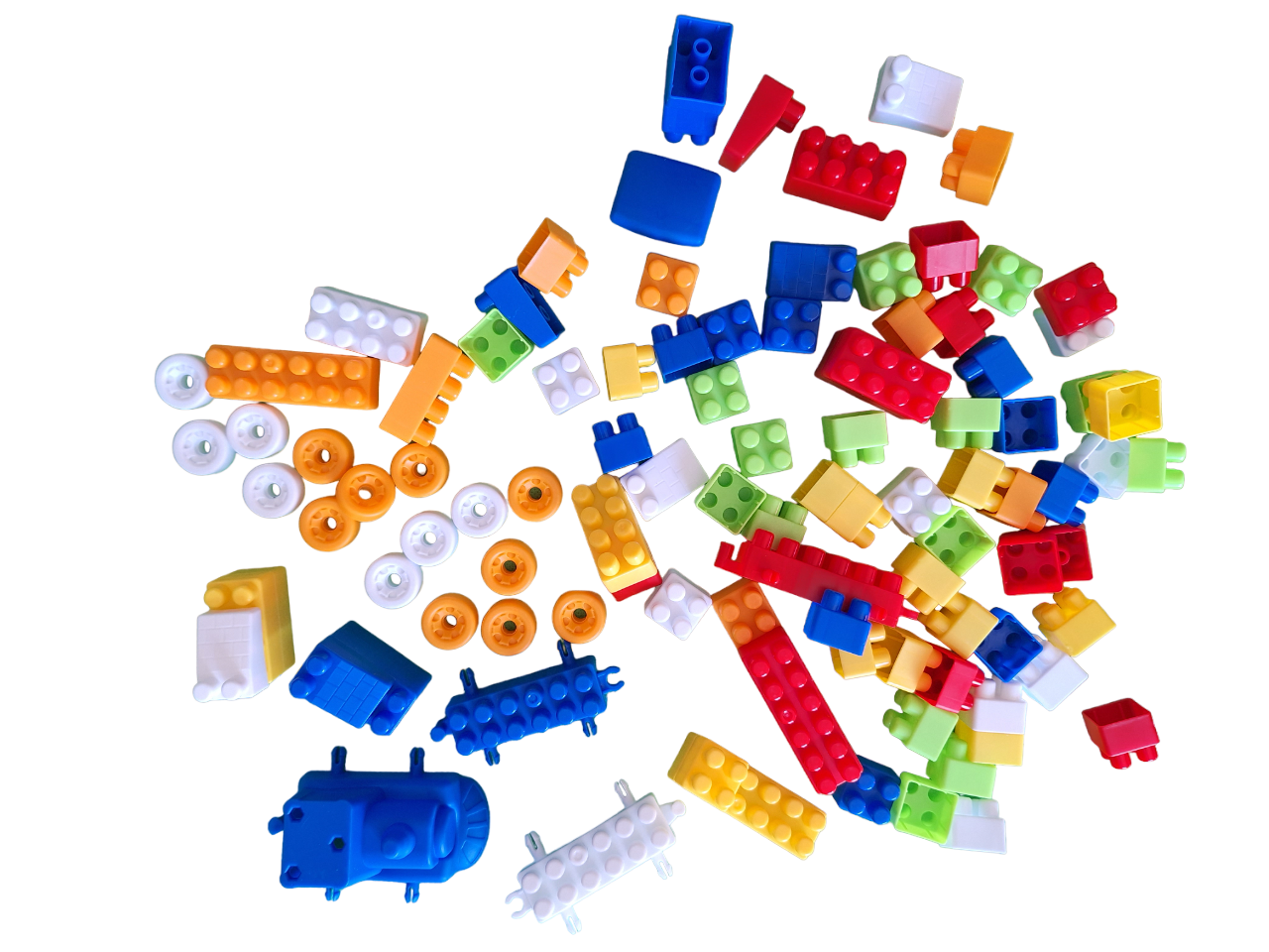 Bloques De Construcción 100pzs Juguete Para Armar Figuras De Varios Colores