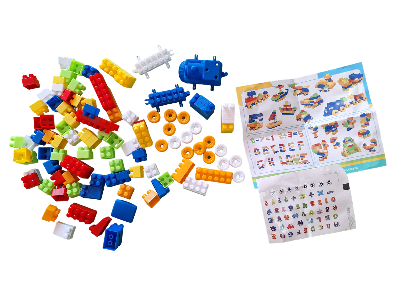 Bloques De Construcción 100pzs Juguete Para Armar Figuras De Varios Colores