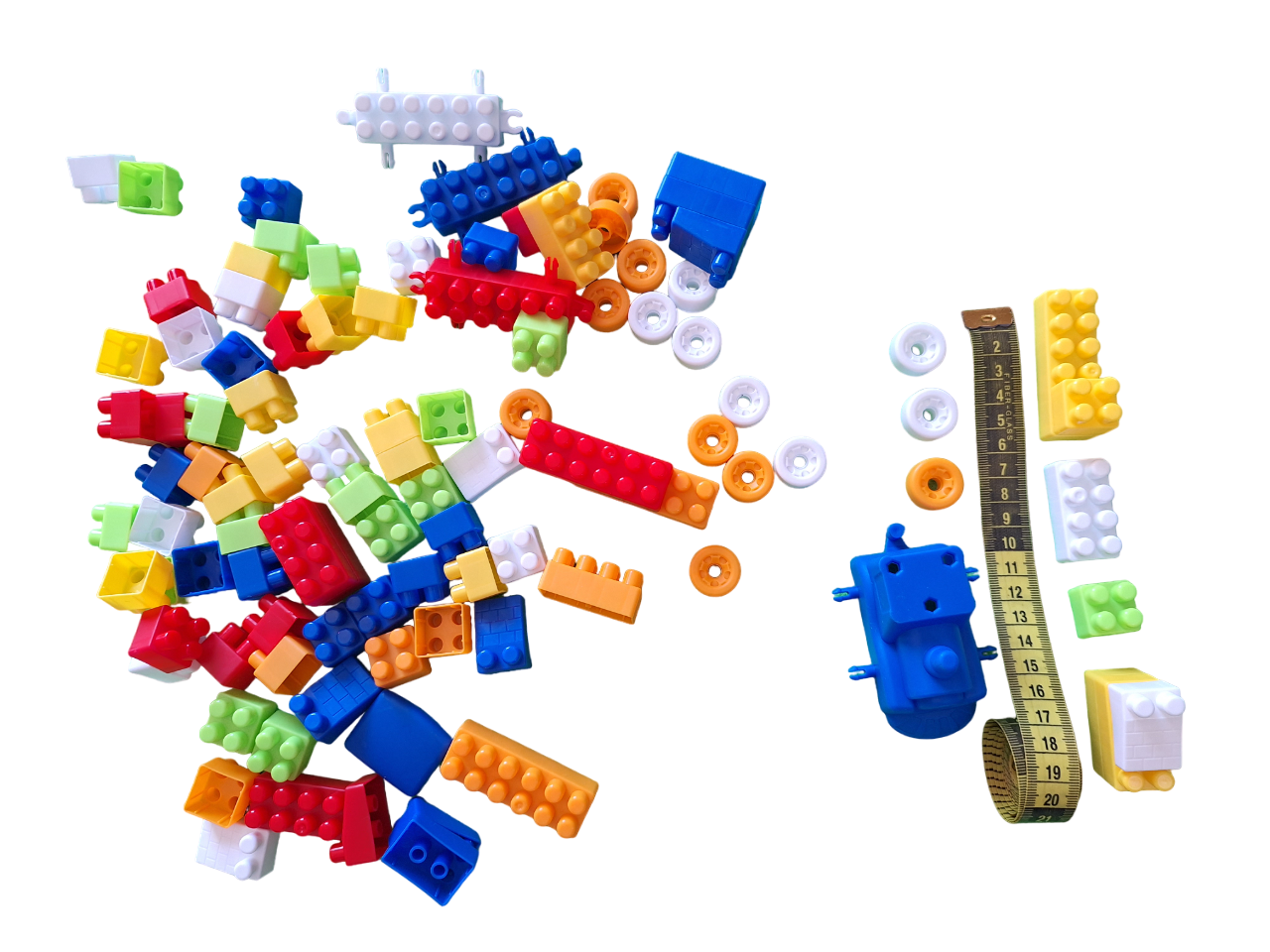 Bloques De Construcción 100pzs Juguete Para Armar Figuras De Varios Colores