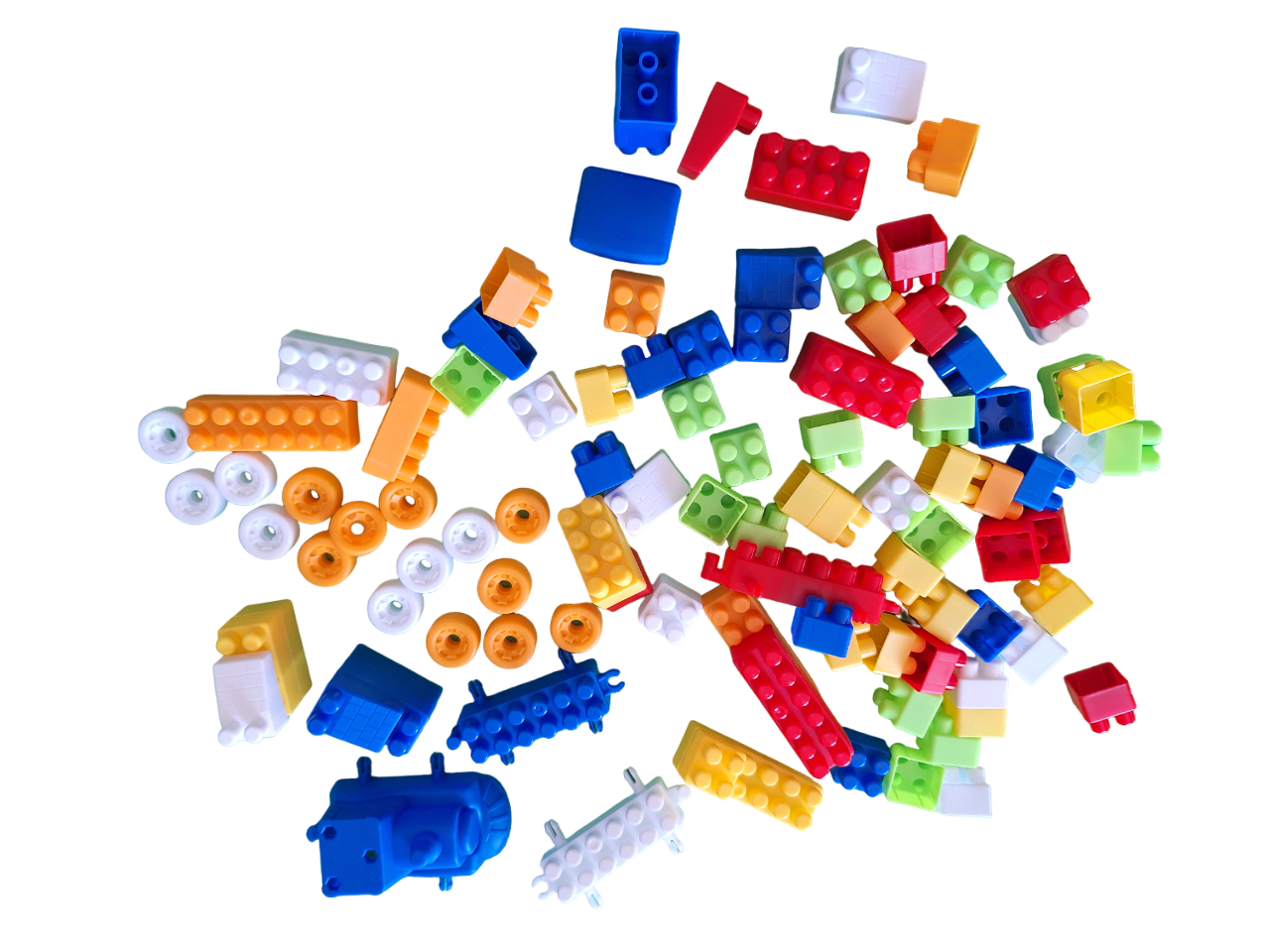 Bloques De Construcción 100pzs Juguete Para Armar Figuras De Varios Colores