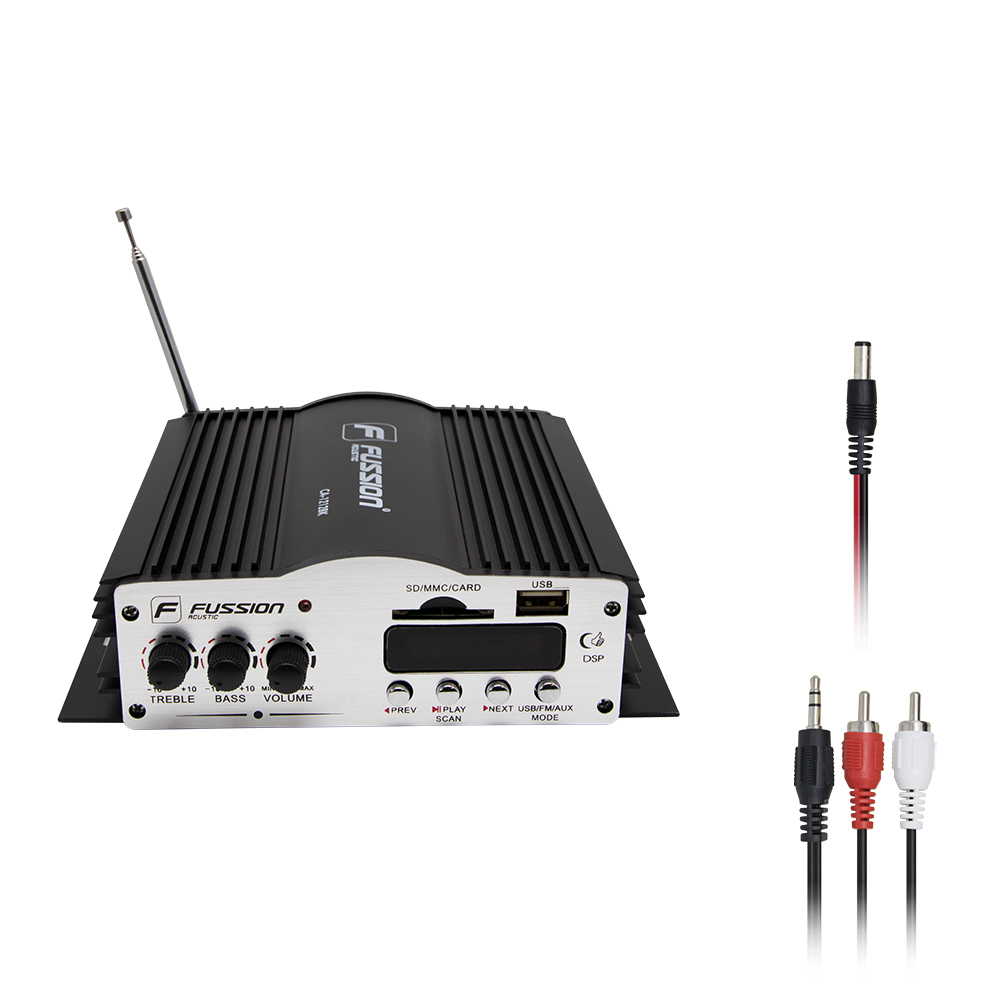 Amplificador Bluetooth 4 Canales Fussion CA-1212BK