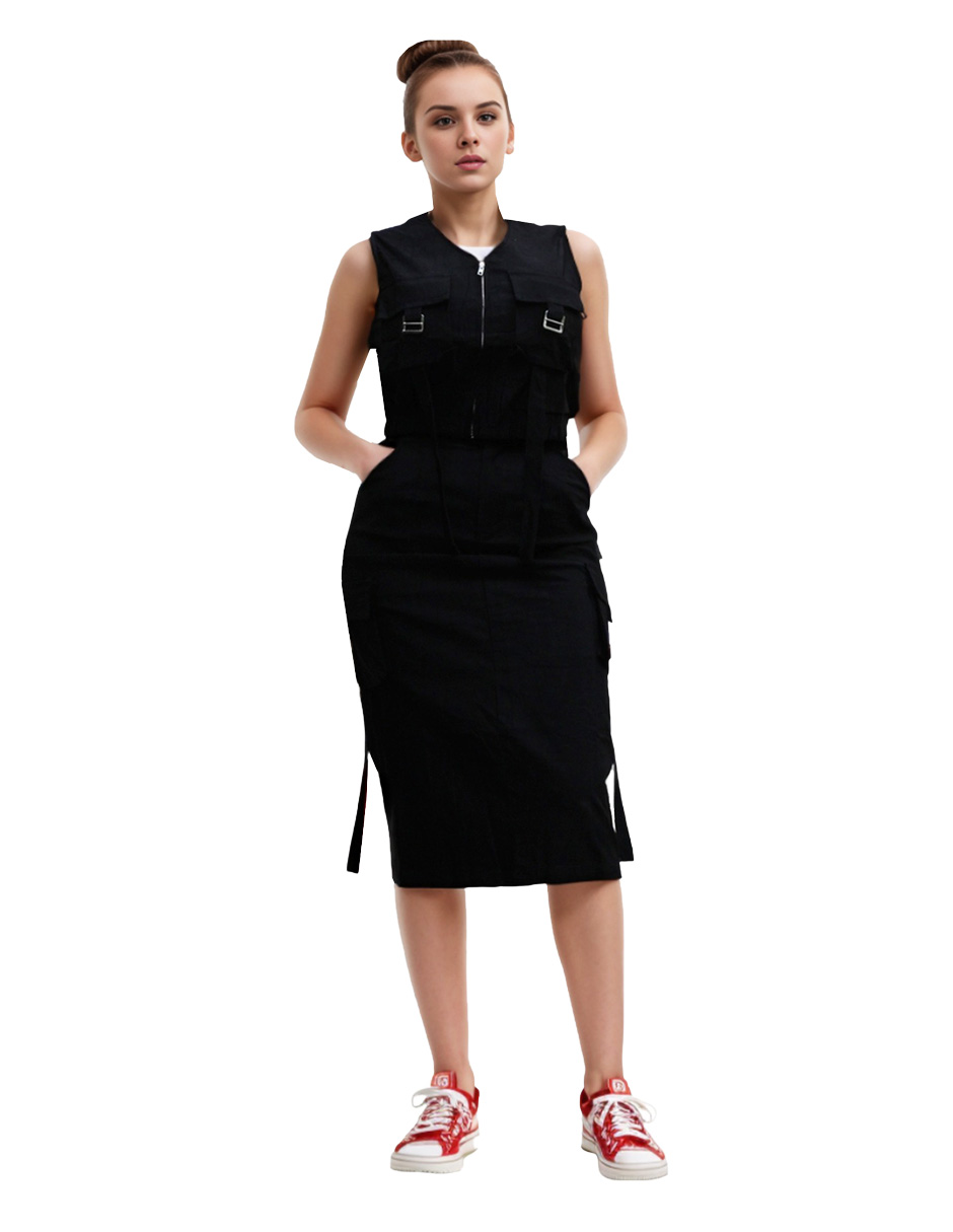 Conjunto casual falda y chaleco cargo Miss Mia para mujer