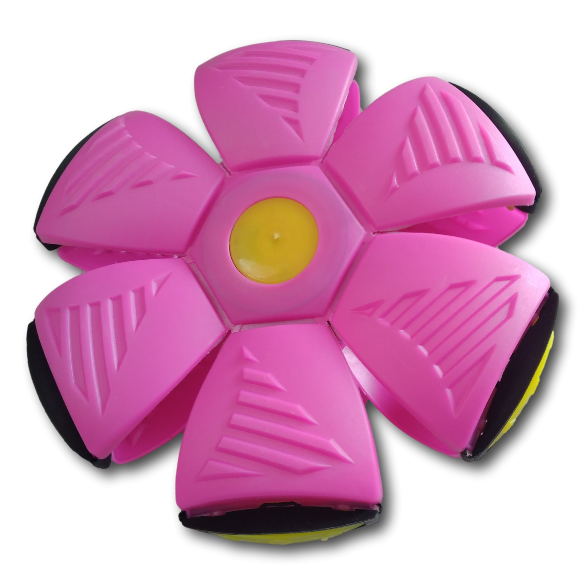 Juguetes Al Aire Libre Bola Color Rosa Convertible A Platillo Volador Con Luces