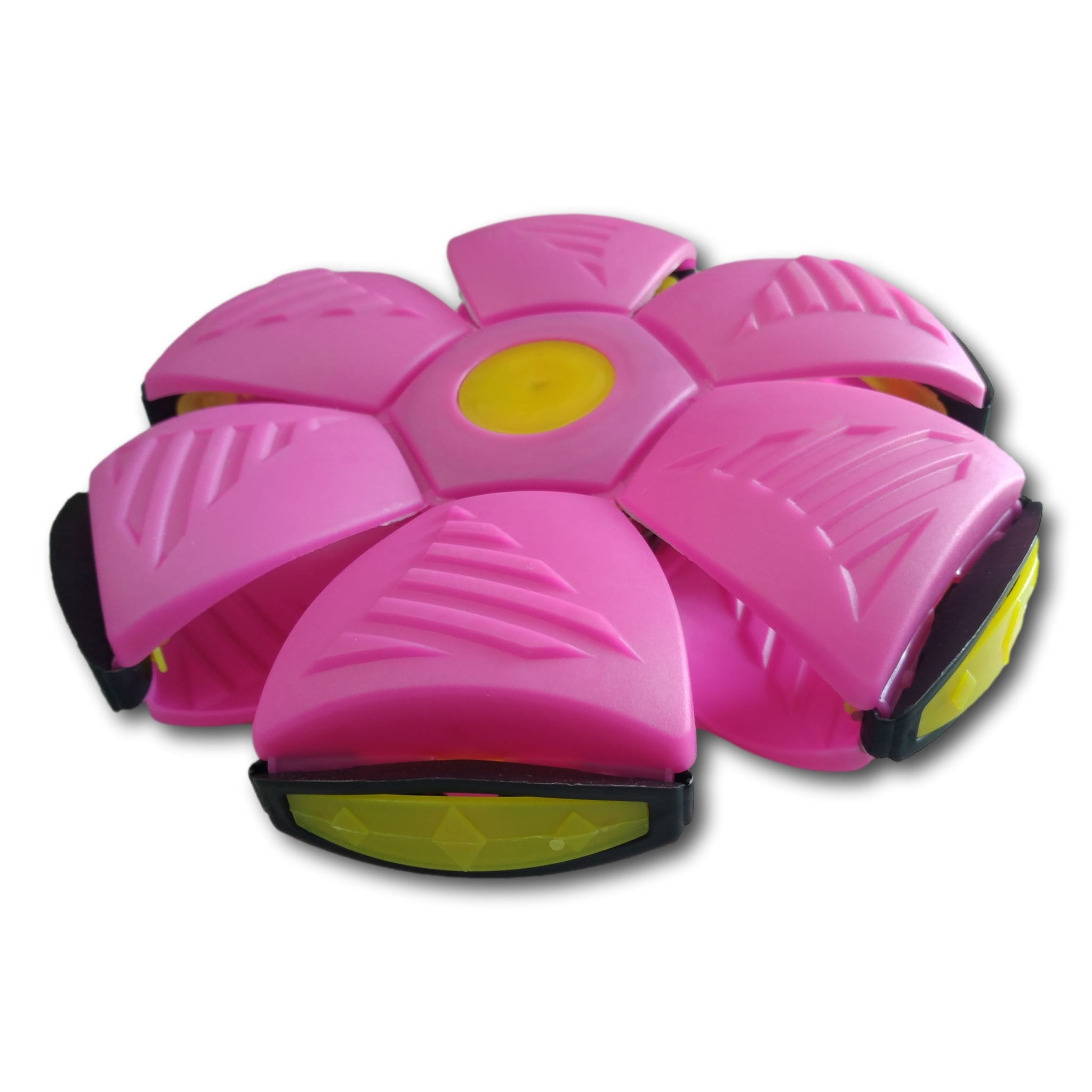 Juguetes Al Aire Libre Bola Color Rosa Convertible A Platillo Volador Con Luces