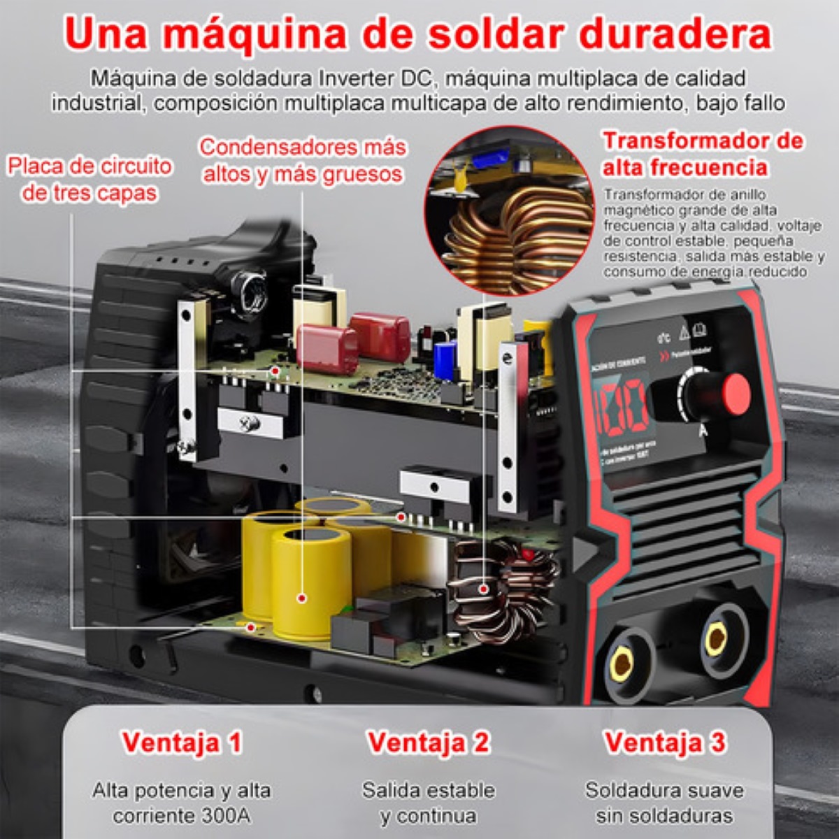 Soldadora Inverter Mma-300a Máquina De Soldar 110v Portátil