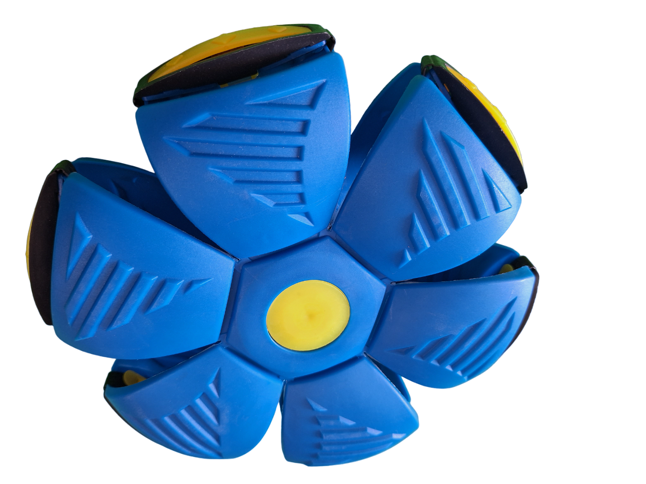 Juguetes Al Aire Libre Bola Color Azul Convertible A Platillo Volador Con Luces