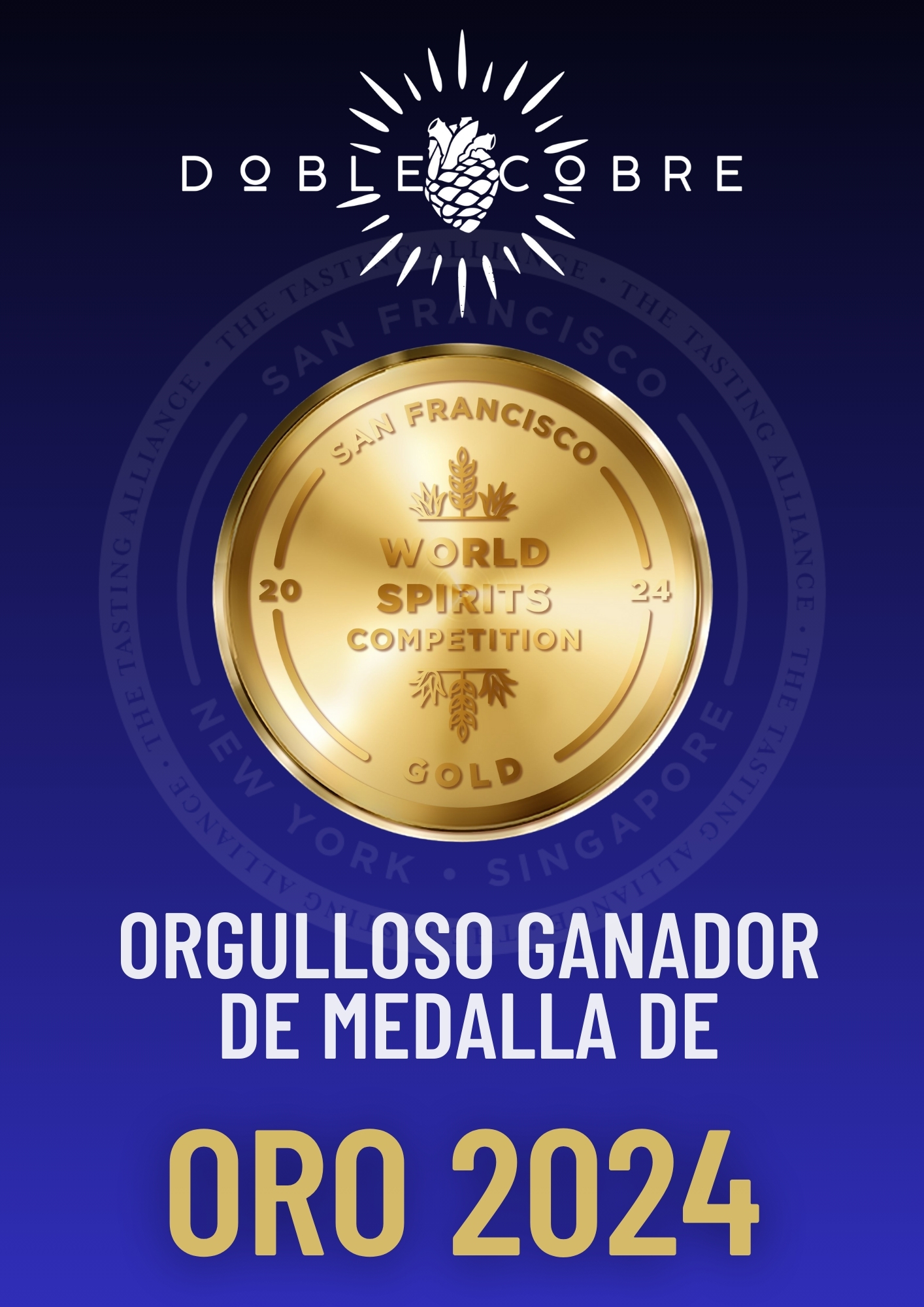 DOBLE COBRE | 1 Botella 750 ML | Mezcal Premium | Joven 100% Agave Cenizo DURANGENSIS | 40% Grados de Alcohol.