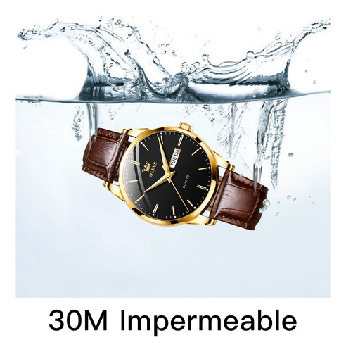 Reloj Hombre Original Impermeable Cuarzo Luminoso Olevs 6898