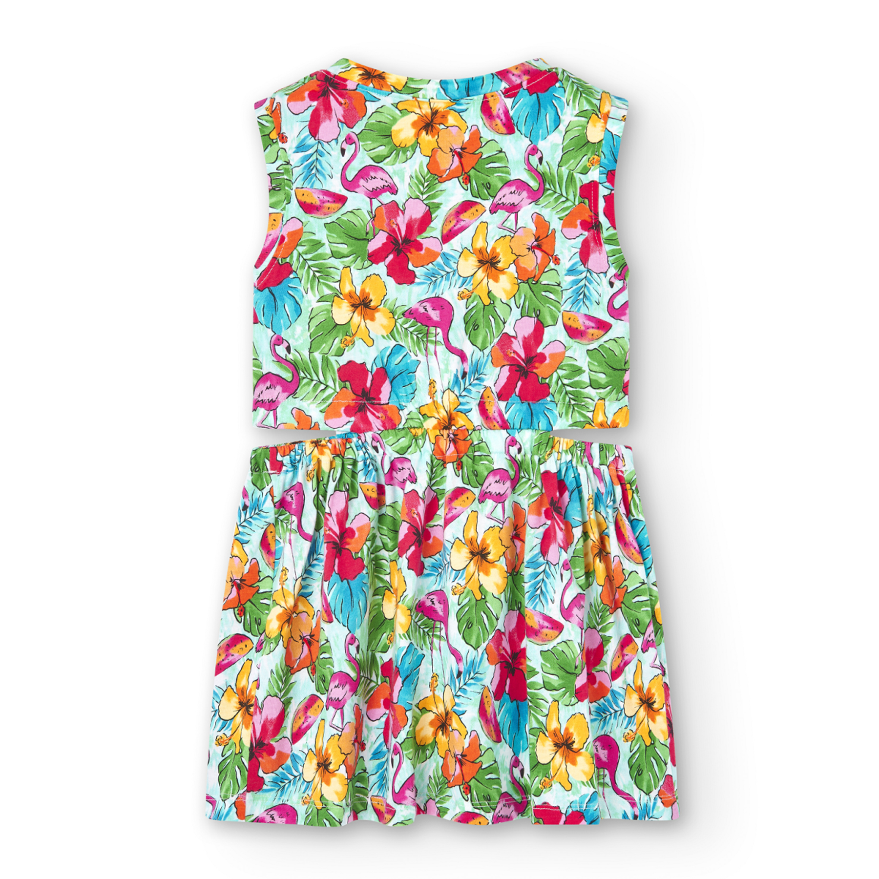 Vestido De Punto Con Estampado Floral Para Niña BOBOLI