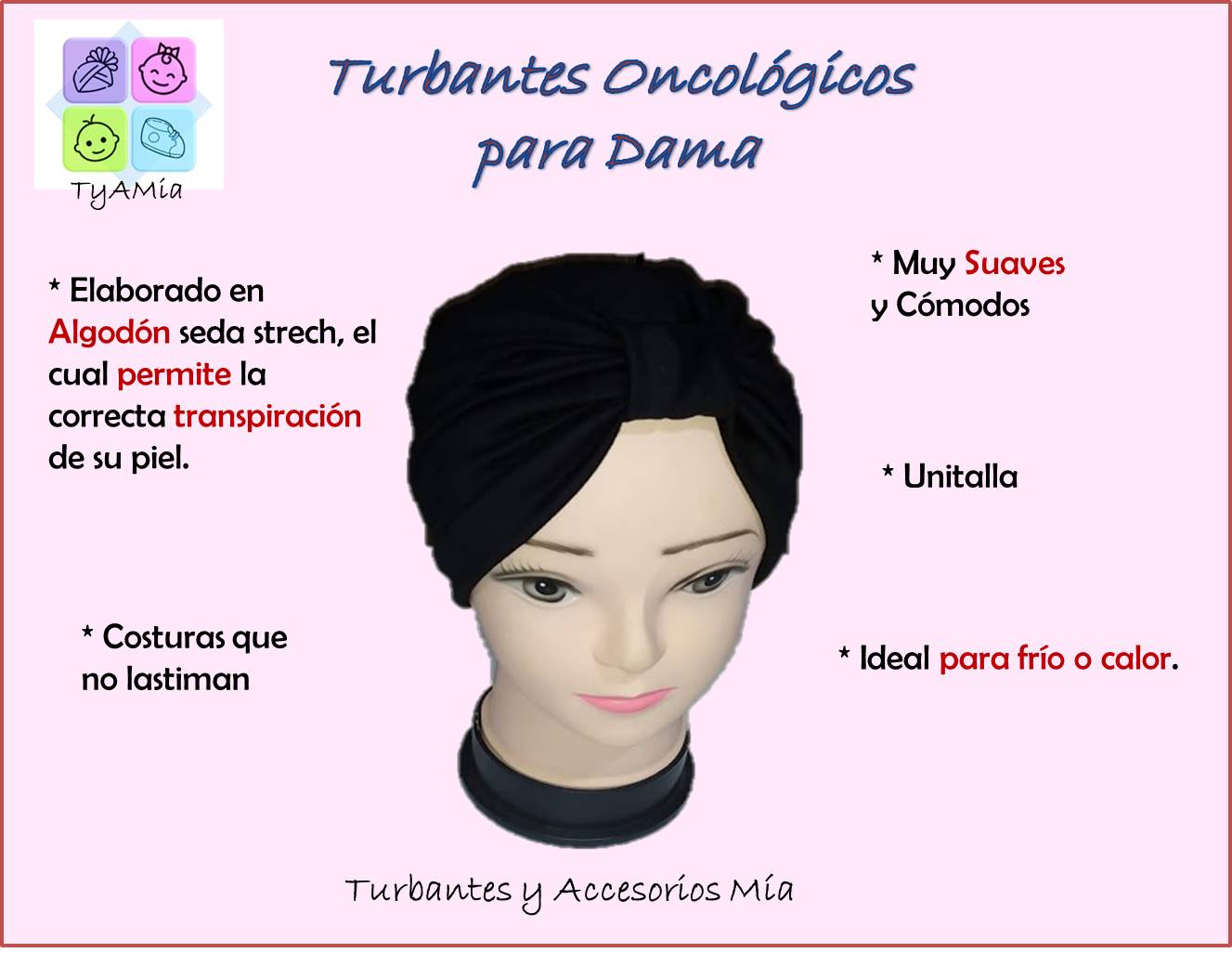 Gorros para Dama Tipo Turbantes en Algodón (Pack de 2 Piezas): Oncológicos, Alopecia, Restaurante, de Moda.
