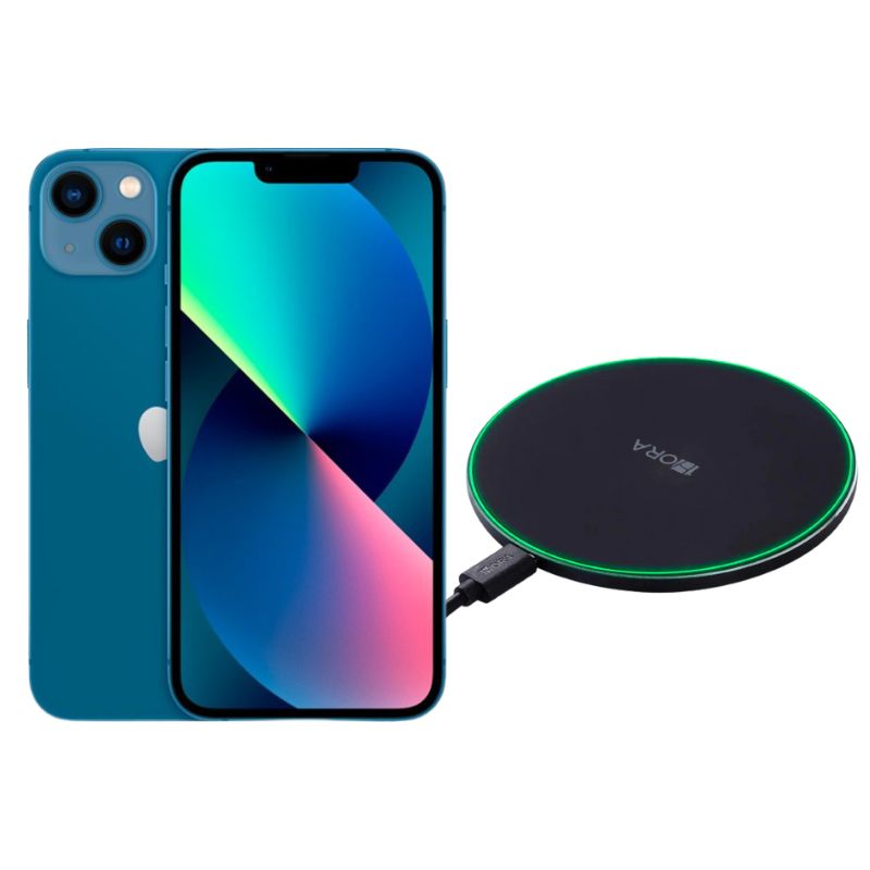 iPhone 13 256GB Azul Reacondicionado Grado A + Cargador Genérico