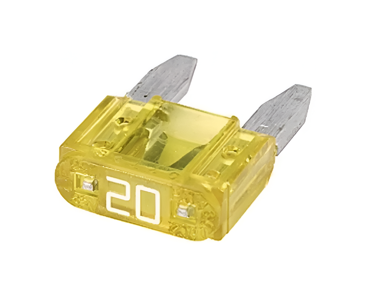 Caja De Fusibles Automotriz Mini 20 Amperes Amarillo