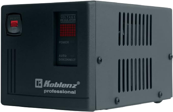Koblenz ER-2550 Regulador de Voltaje Automático, 2500 VA, 6 contactos, Color Negro