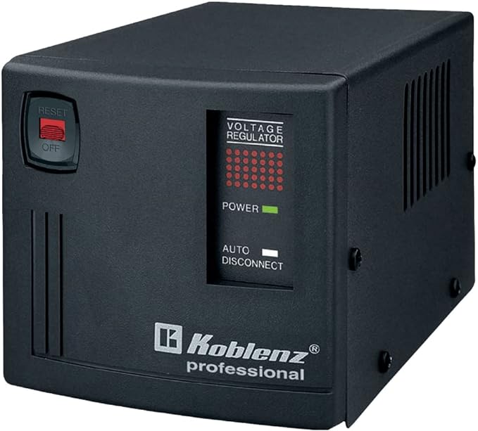 Koblenz ER-2550 Regulador de Voltaje Automático, 2500 VA, 6 contactos, Color Negro