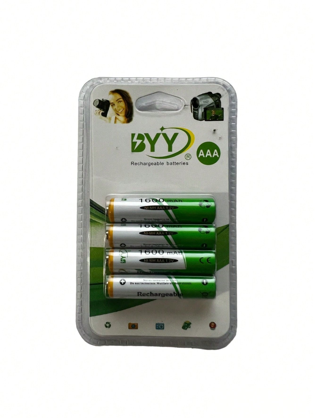 Paquete de 4 unidades de pilas AAA Recargables.