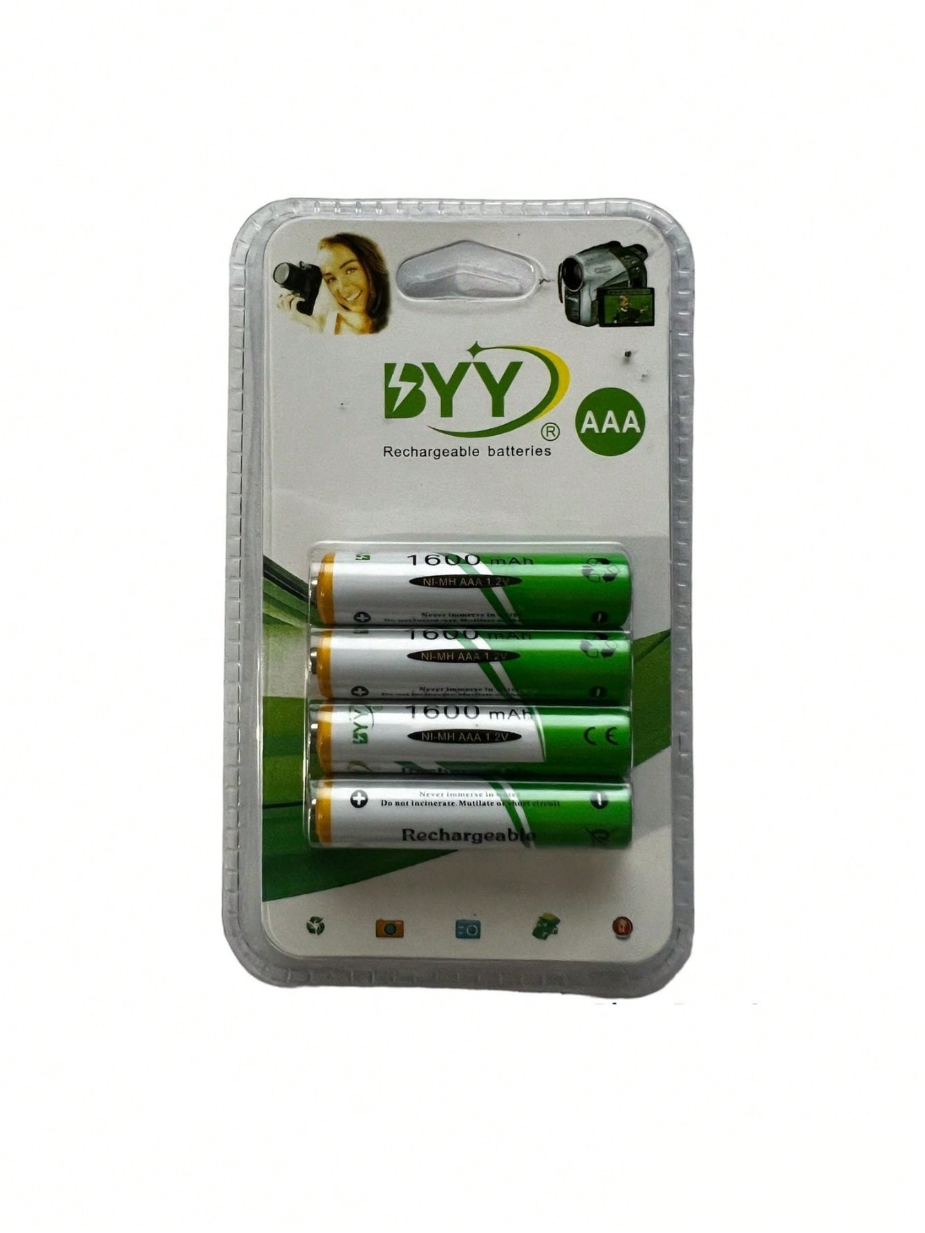 Paquete de 4 unidades de pilas AAA Recargables.