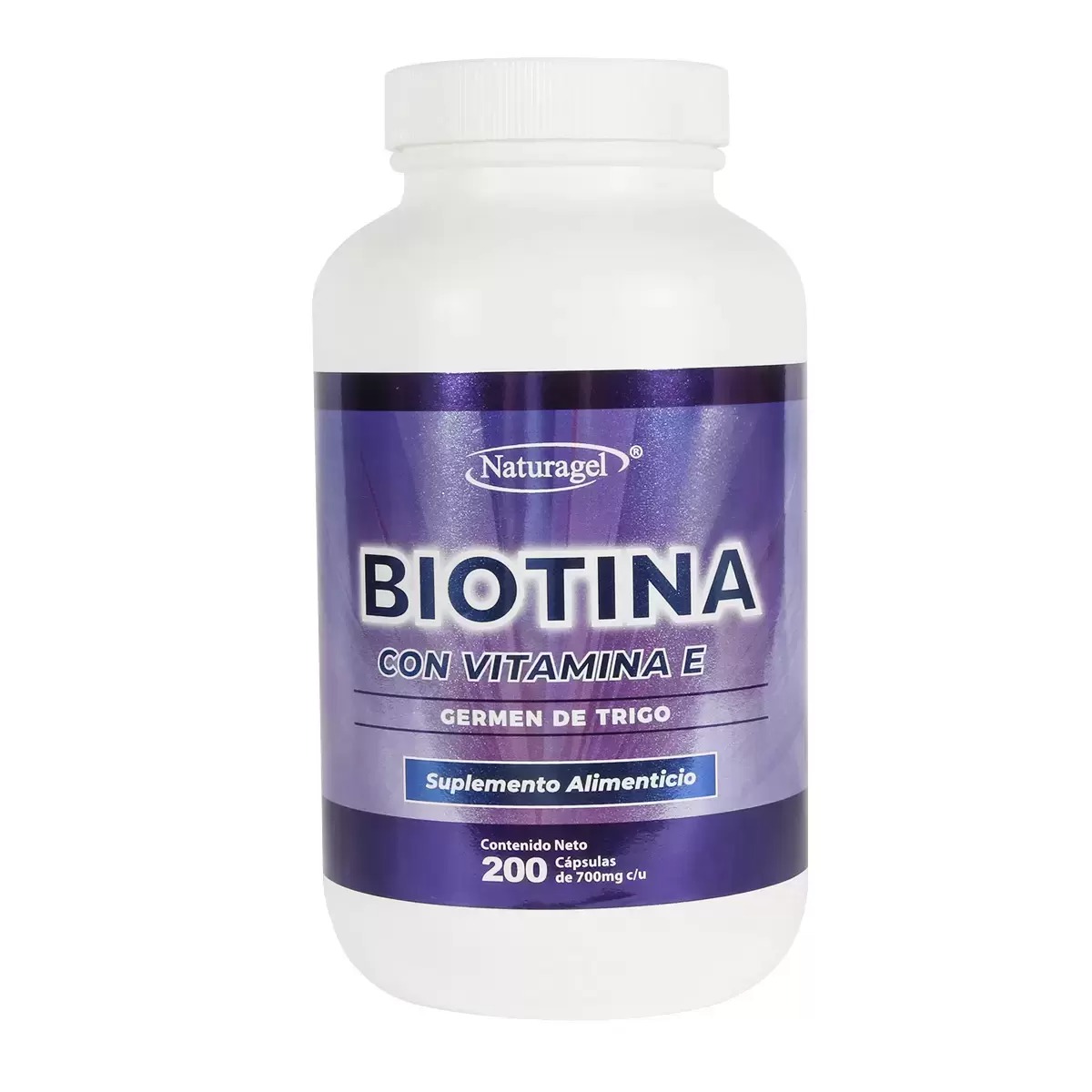 Naturagel Biotina con Vitamina E 200 Cápsulas.