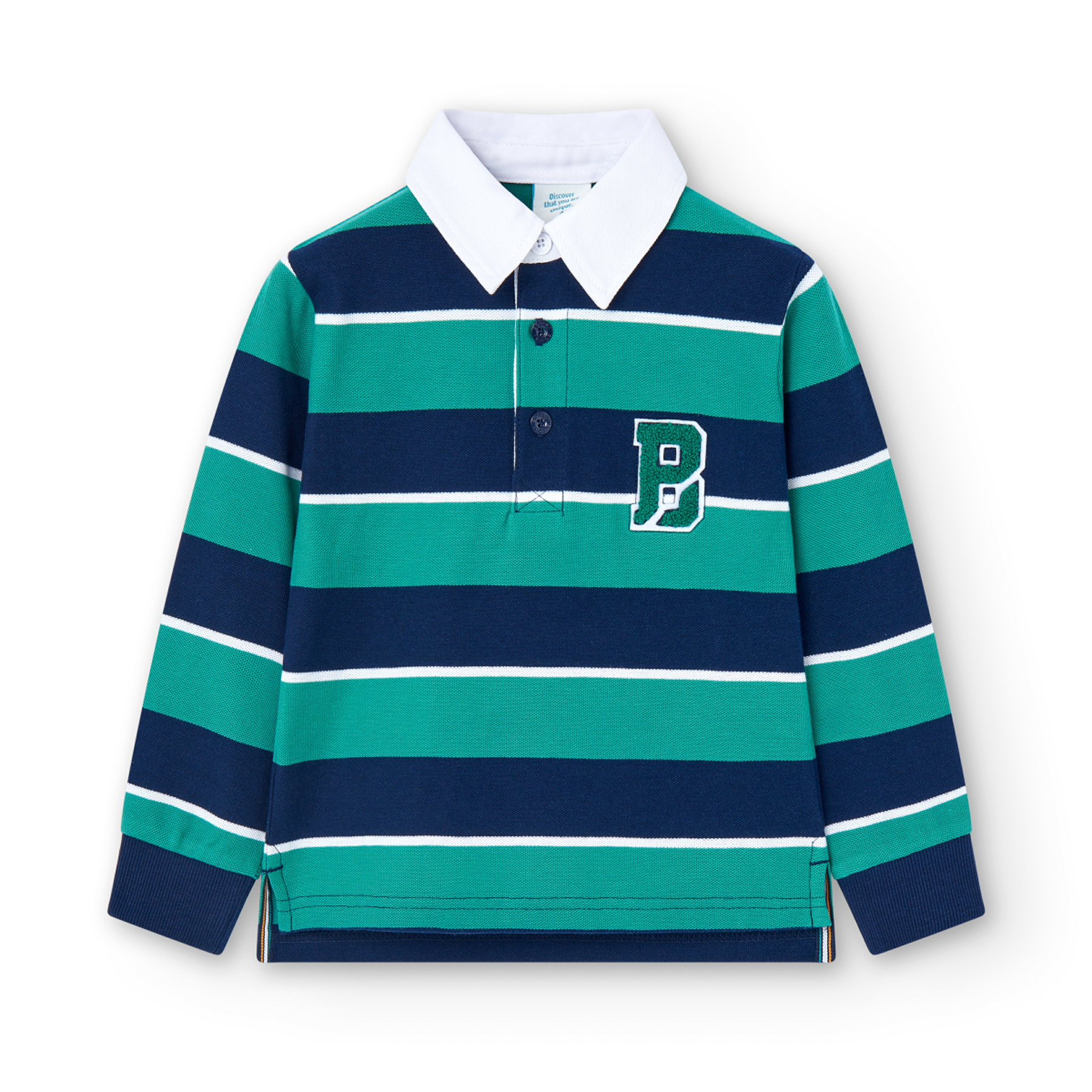 Playera Polo De Piqué Listado Para Niño BOBOLI