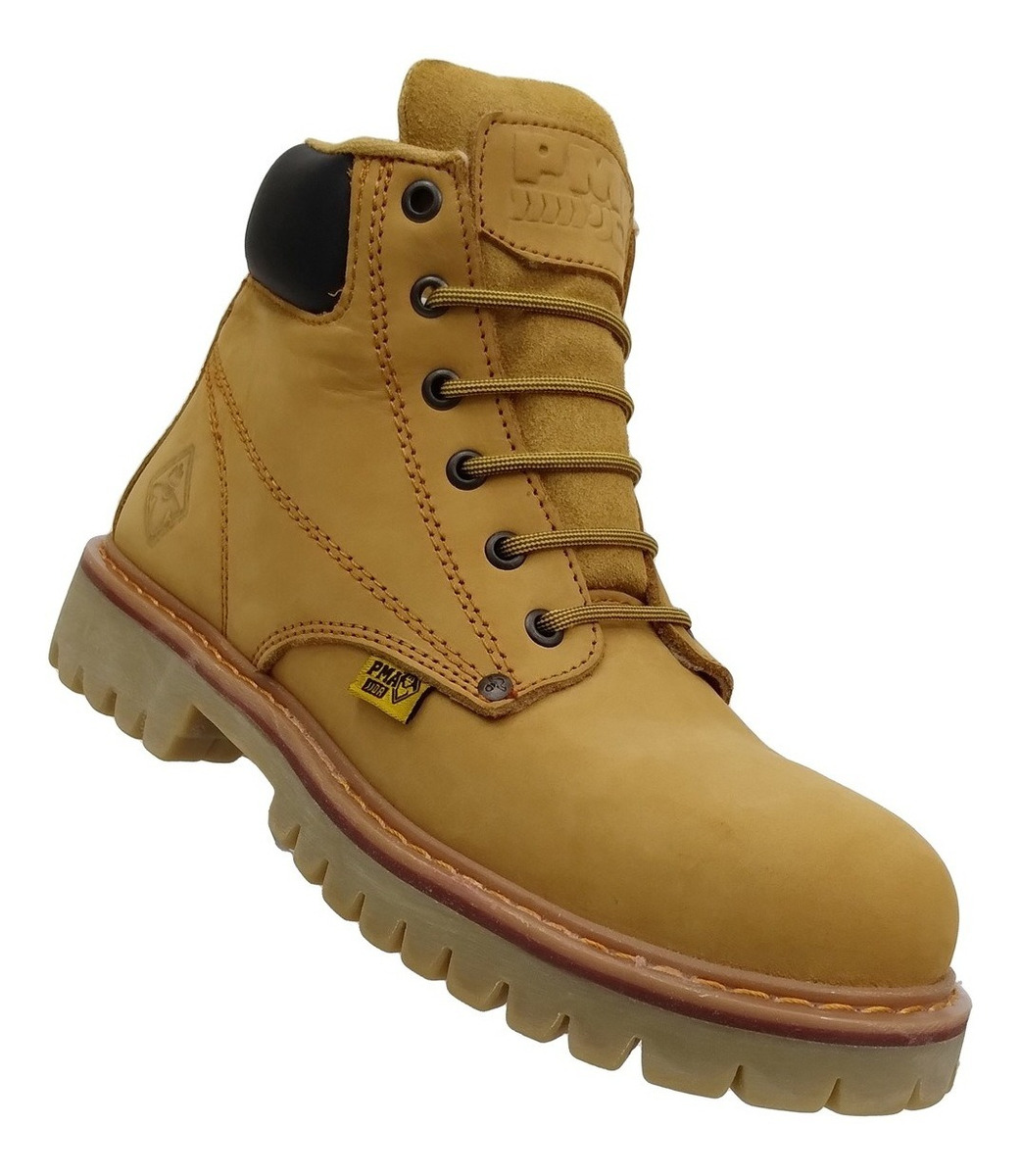 Bota De Trabajo Industrial Pma 136 Sin Casquillo Buck Miel.