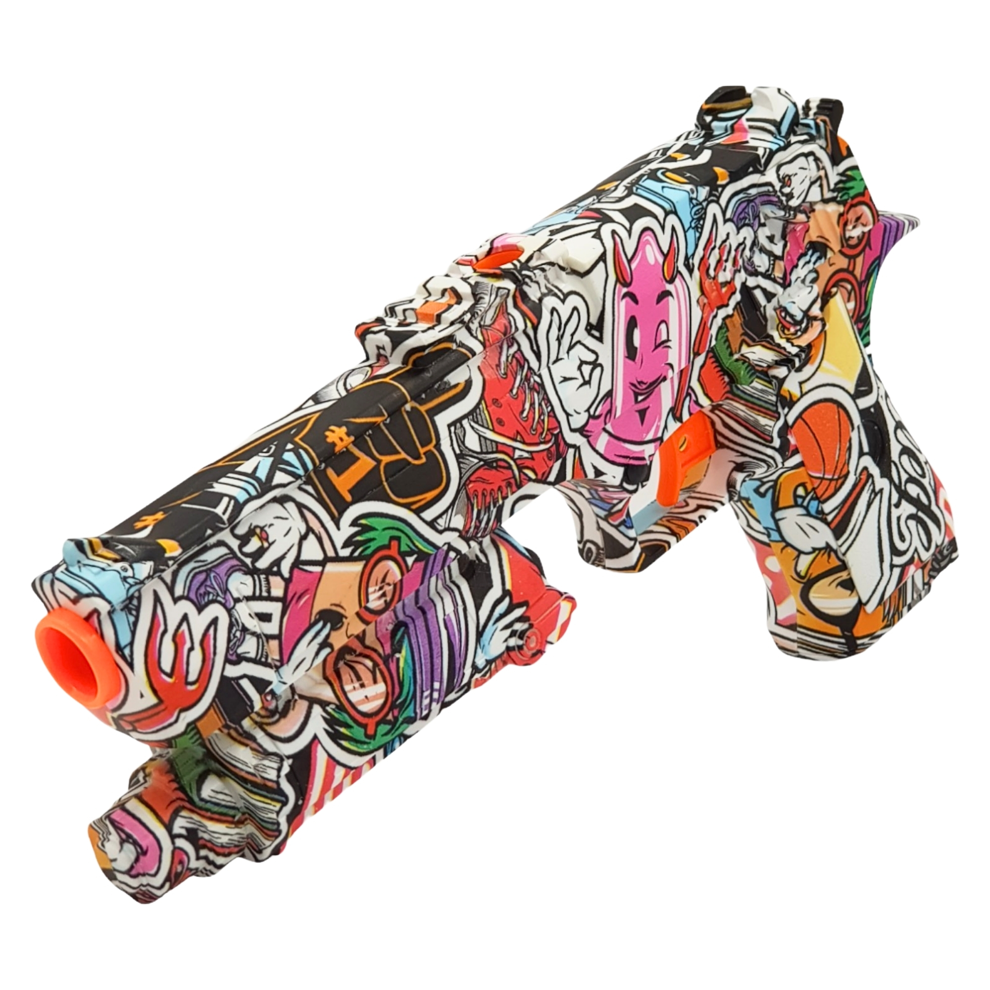 Pistola de Hidrogel con 5000 bolitas de gel con bateria,lentes - Rojo.