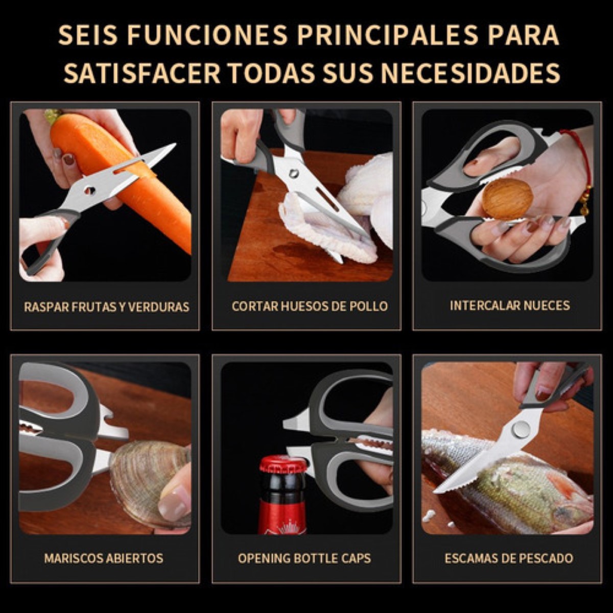 "Juego De Cuchillos De Cocina Profesional 8 Piezas Con Base plata "