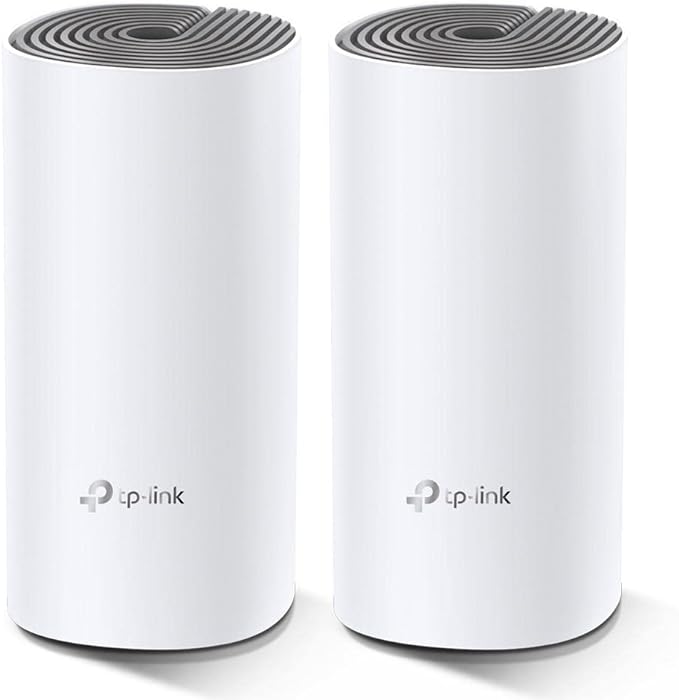 TP-Link Deco Sistema WiFi Mesh (o en malla) para todo el hogar: alcanza hasta 867 Mbps, itinerancia sin interrupciones, cobertura de hasta 2800 pies cuadrados.Funciona con Alexa.Blanco(Deco E4 2 Pack)