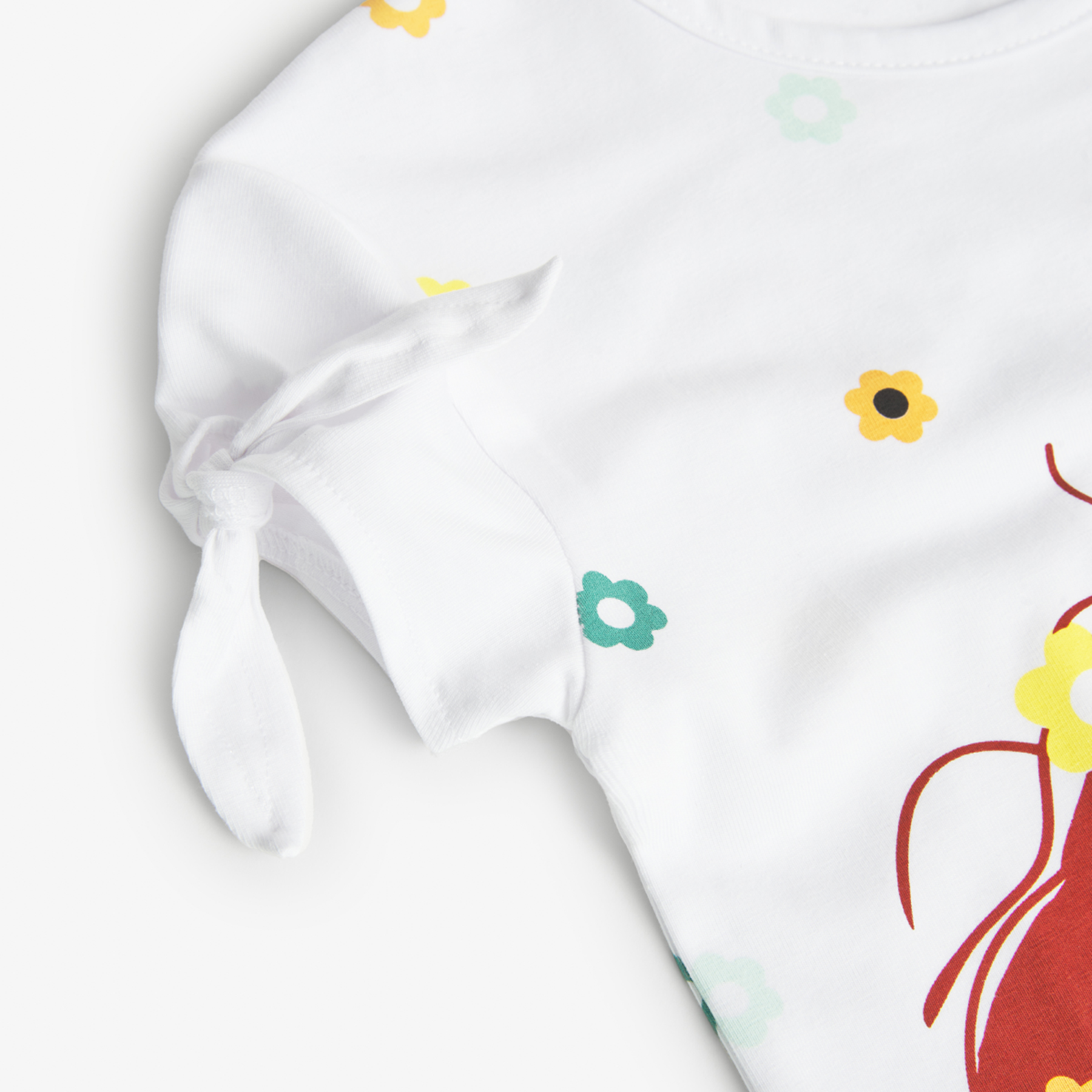 Playera Blanca Estampado Para Niña BOBOLI