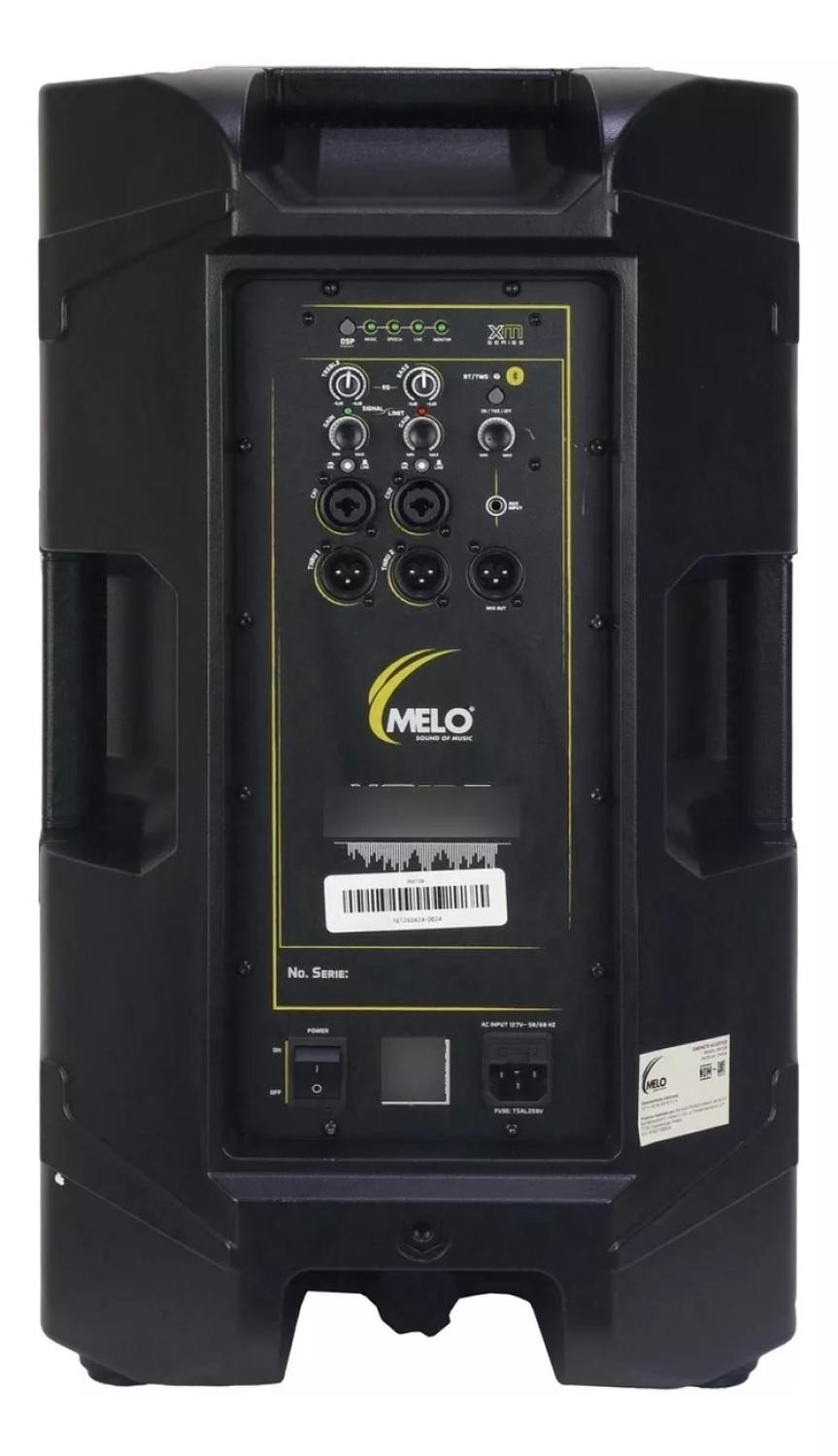 Melo XM12B Bafle Activo 12” 800w RMS 130dB Bluetooth.