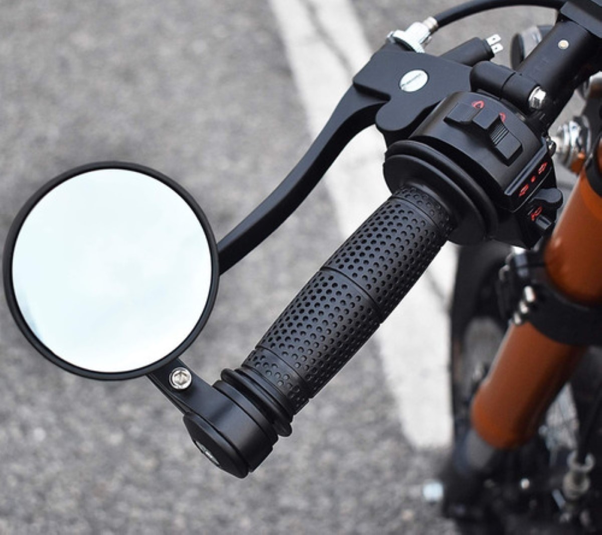 "Espejo Retrovisor Moto Cafe Racer Bobber 7/8'' Universal "