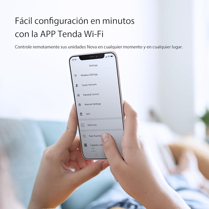 Tenda Nova WiFi Mesh System MW3 - Router WiFi de Malla para Todo el hogar AC1200, hasta 867 Mbps en 5 GHz, Cubre hasta 300 ㎡, Red de Malla de Doble Banda, Funciona con Alexa, 3-Pack
