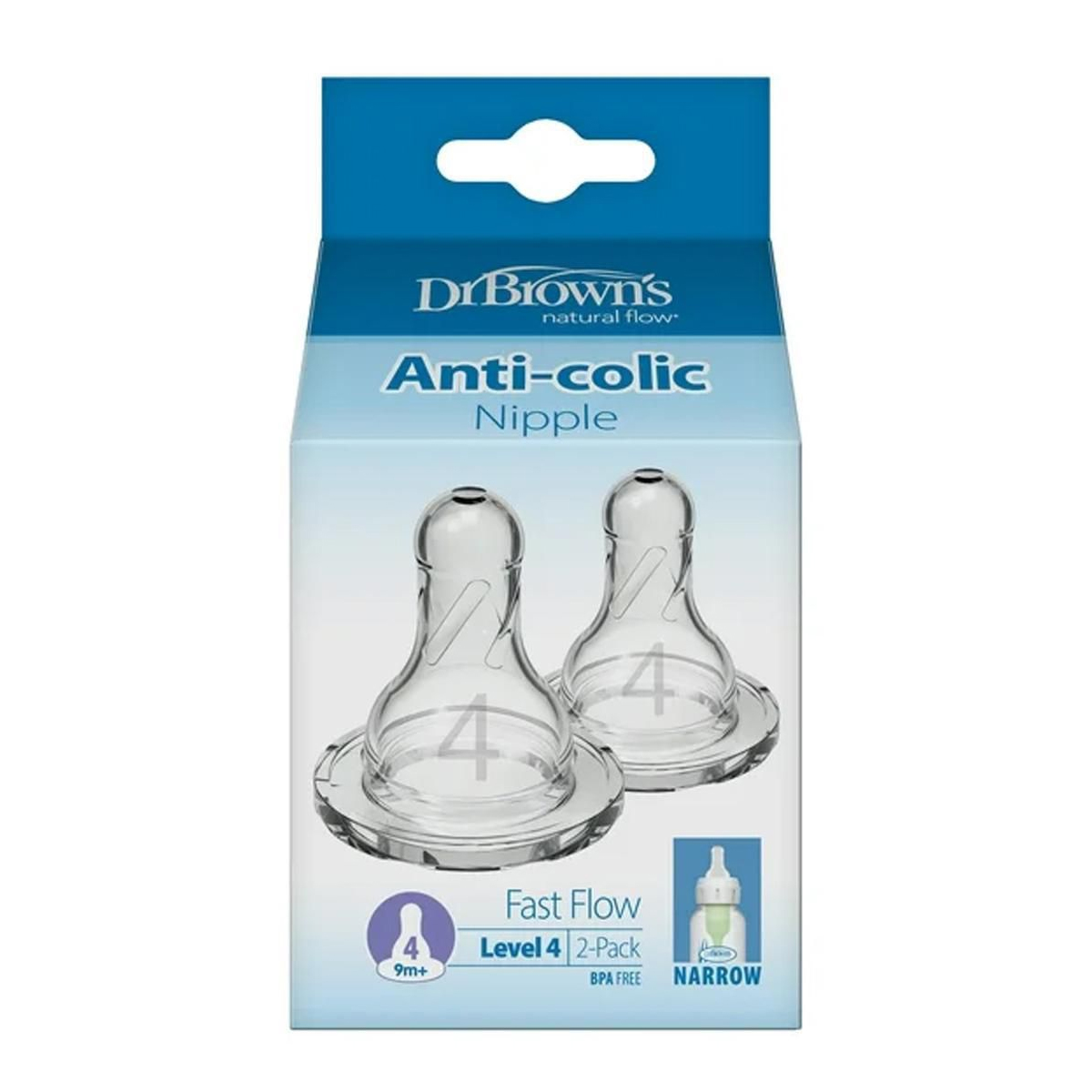 Tetina Mamila Dr Browns Nivel 4 Estándar 2 pz
