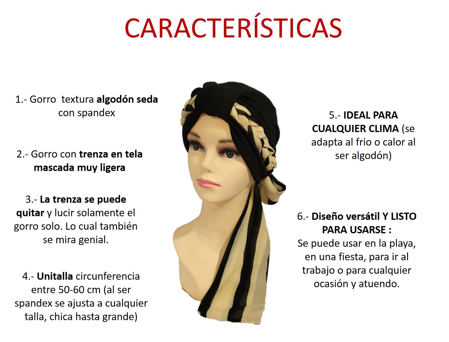 Set de Turbantes Oncológicos TYAMIA para Mujer Adulta (4 Piezas).