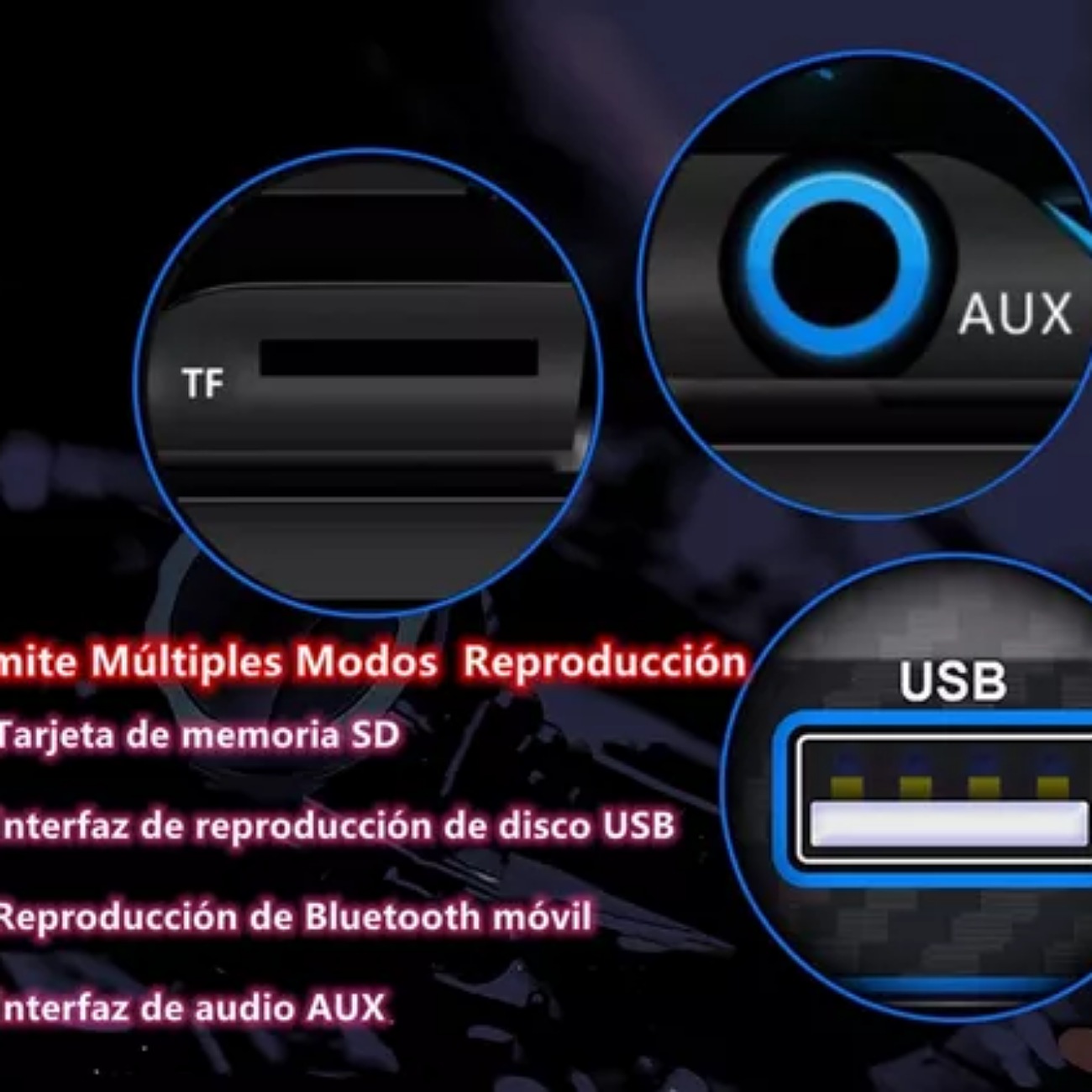 Auto Estereo Bluetooth Mp3 Radio Manos Libres Fm Sd Aux Usb