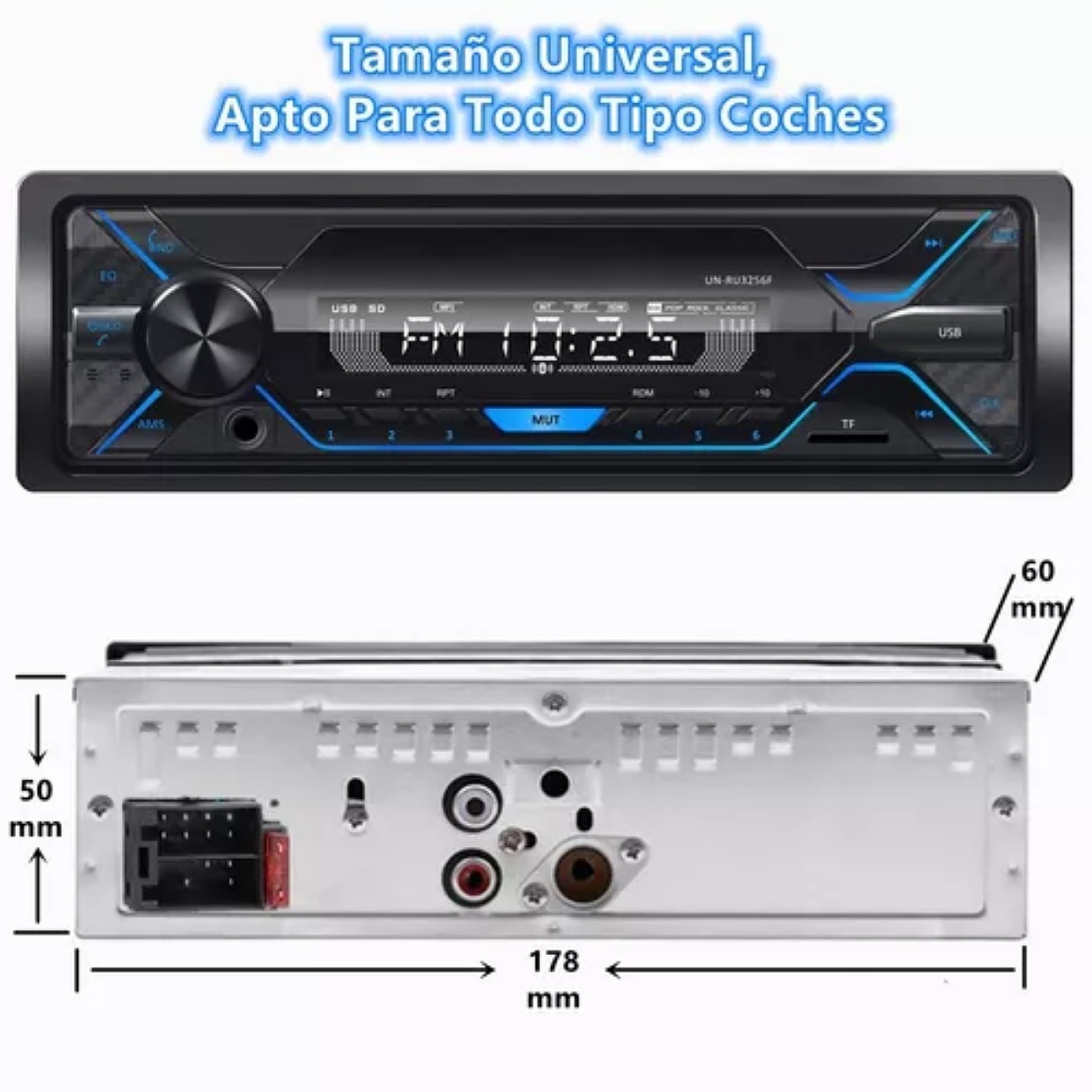Auto Estereo Bluetooth Mp3 Radio Manos Libres Fm Sd Aux Usb