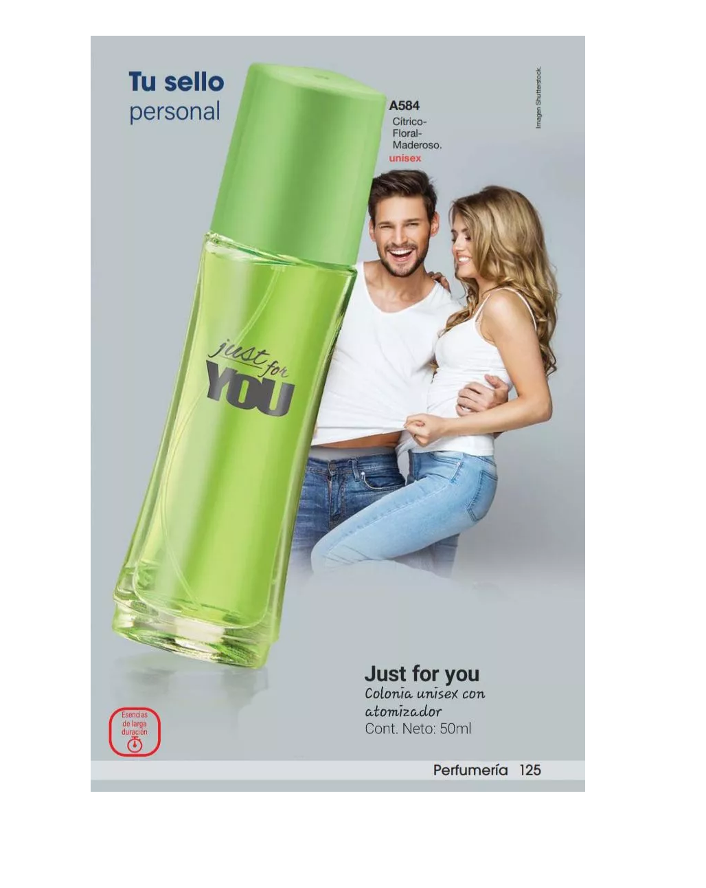 Colonia UNISEX Just For You 50 Ml Arabela 