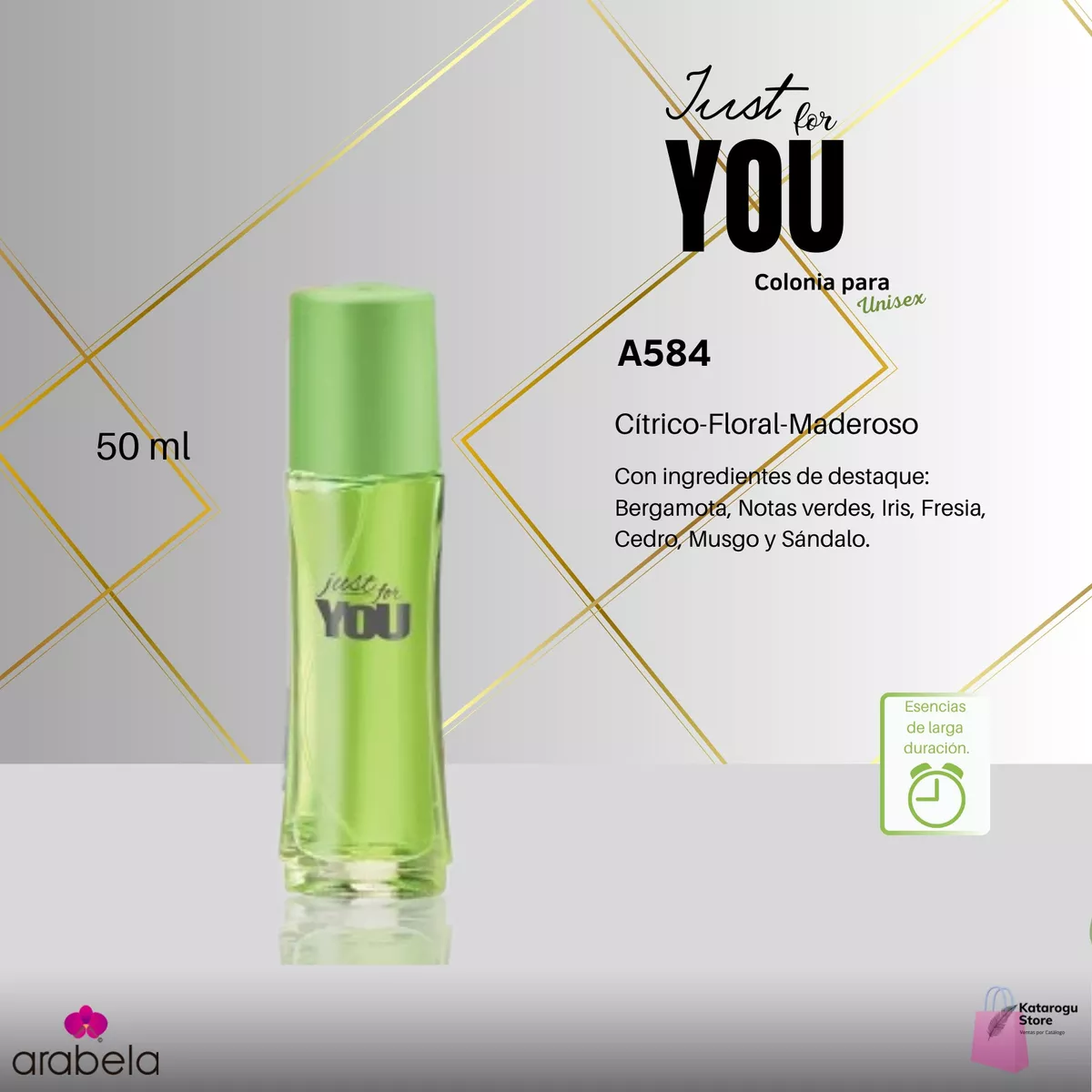 Colonia UNISEX Just For You 50 Ml Arabela 