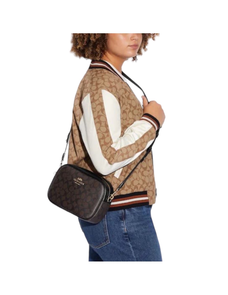 Bolsa Coach Mini monogram cafe con asa fija