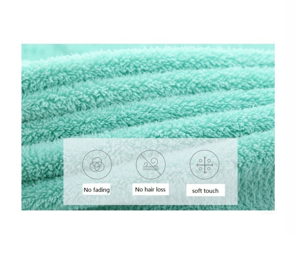 Toalla Baño Lana Coral Suave De Alta Densidad marrón claro.