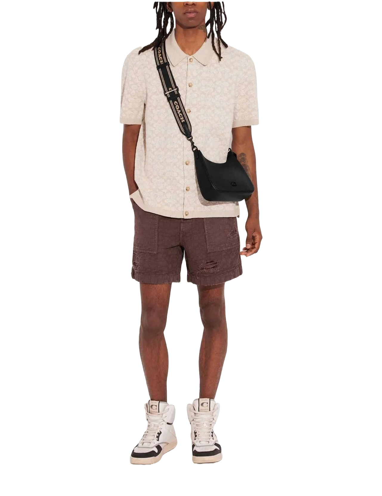 Bolsa Coach Hobo Crossbody CJ842 BLK Color Negro