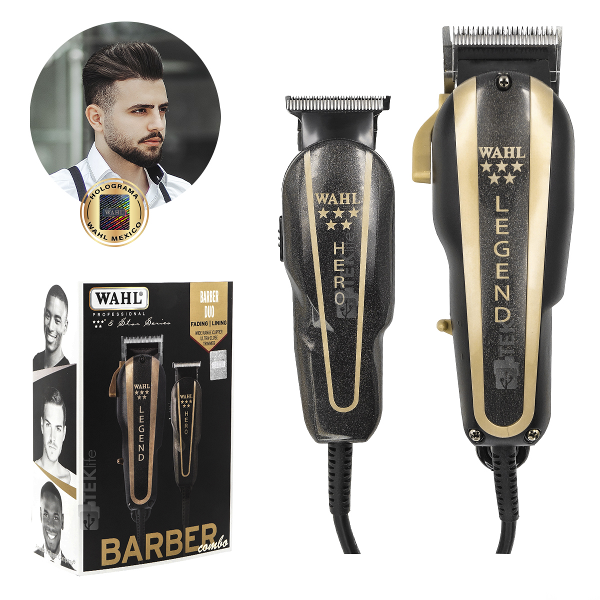 Cortadora y terminadora cabello Barber Combo Wahl 